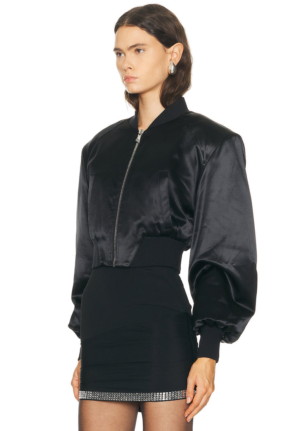 THE Attico Cropped Bomber Jacket