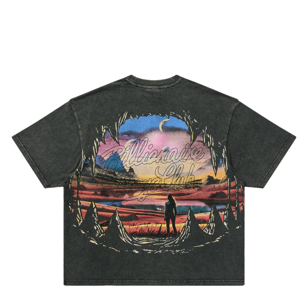 Billionaire BOYS CLUB THE ABYSS SHORT SLEEVE KNIT BLACK BOXY FIT
