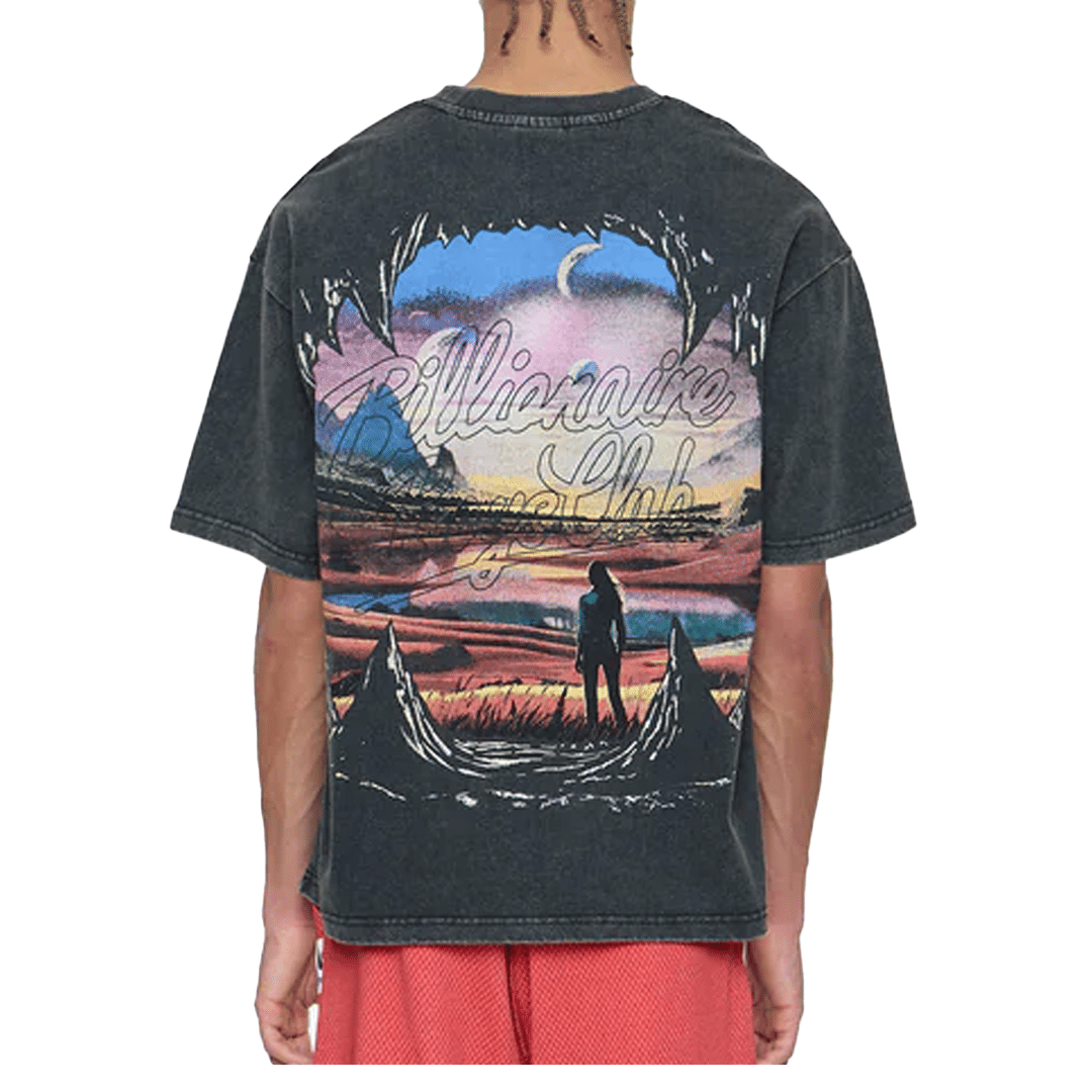 Billionaire BOYS CLUB THE ABYSS SHORT SLEEVE KNIT BLACK BOXY FIT
