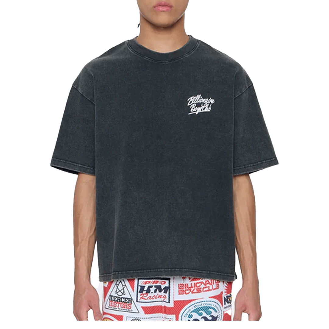 Billionaire BOYS CLUB THE ABYSS SHORT SLEEVE KNIT BLACK BOXY FIT