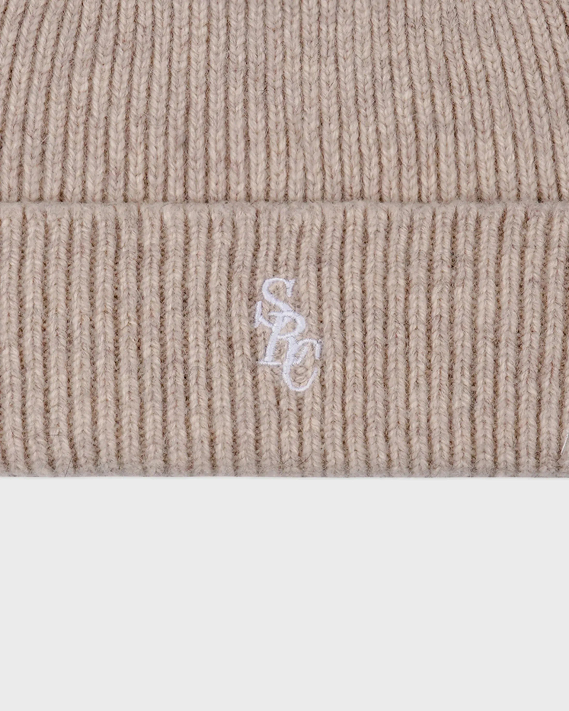 Sporty & Rich SRC Cashmere Beanie in Beige