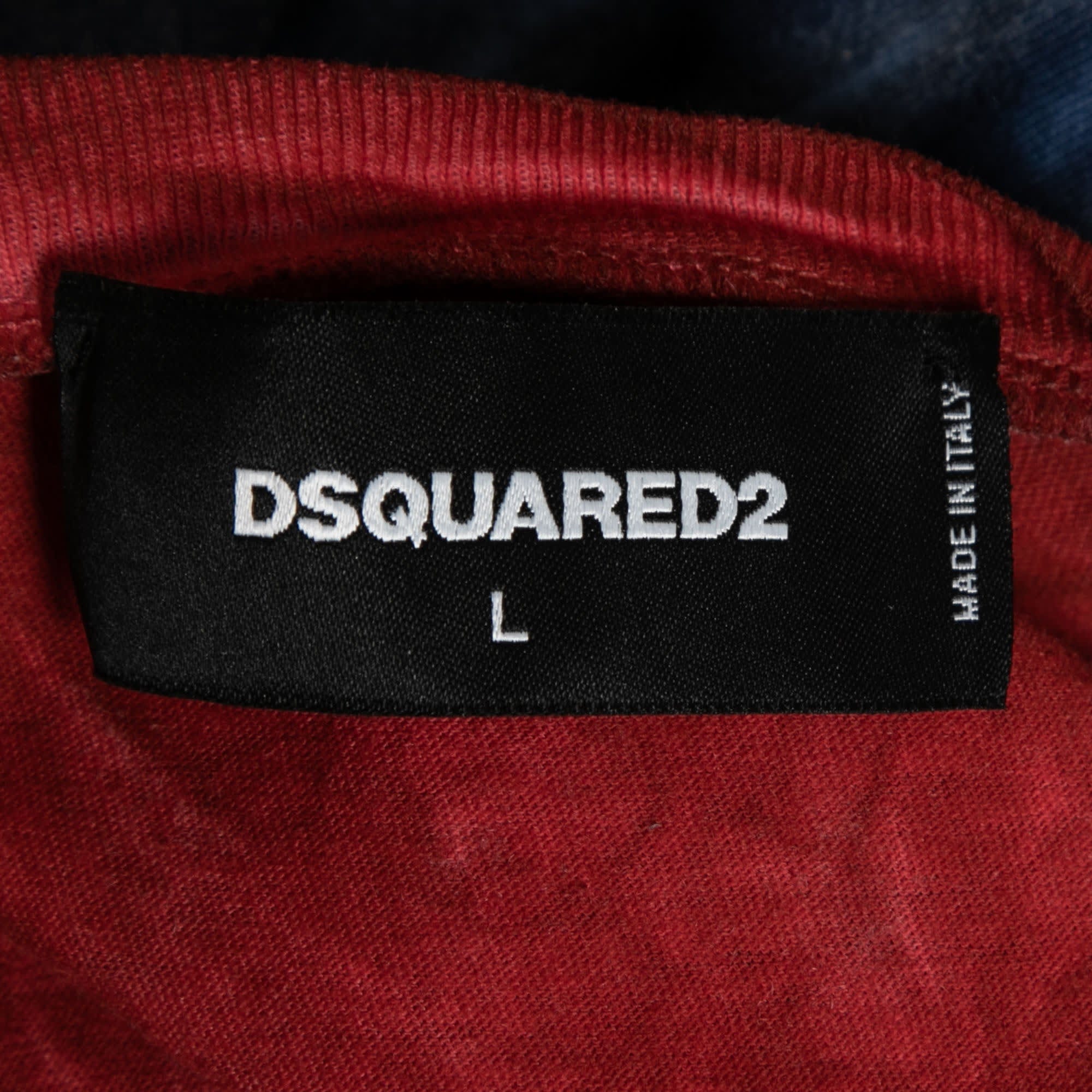 Dsquared2 Multicolor Tye - Dye Print Cotton Sleeveless T - Shirt