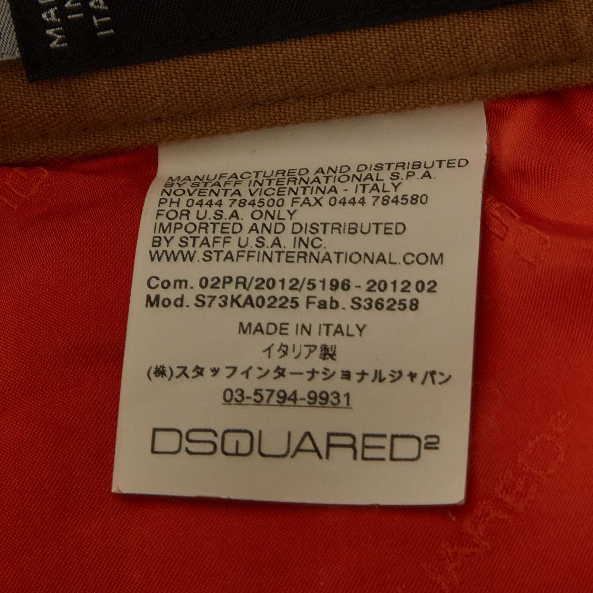 Dsquared2 Brown Cotton Straight Fit Pants