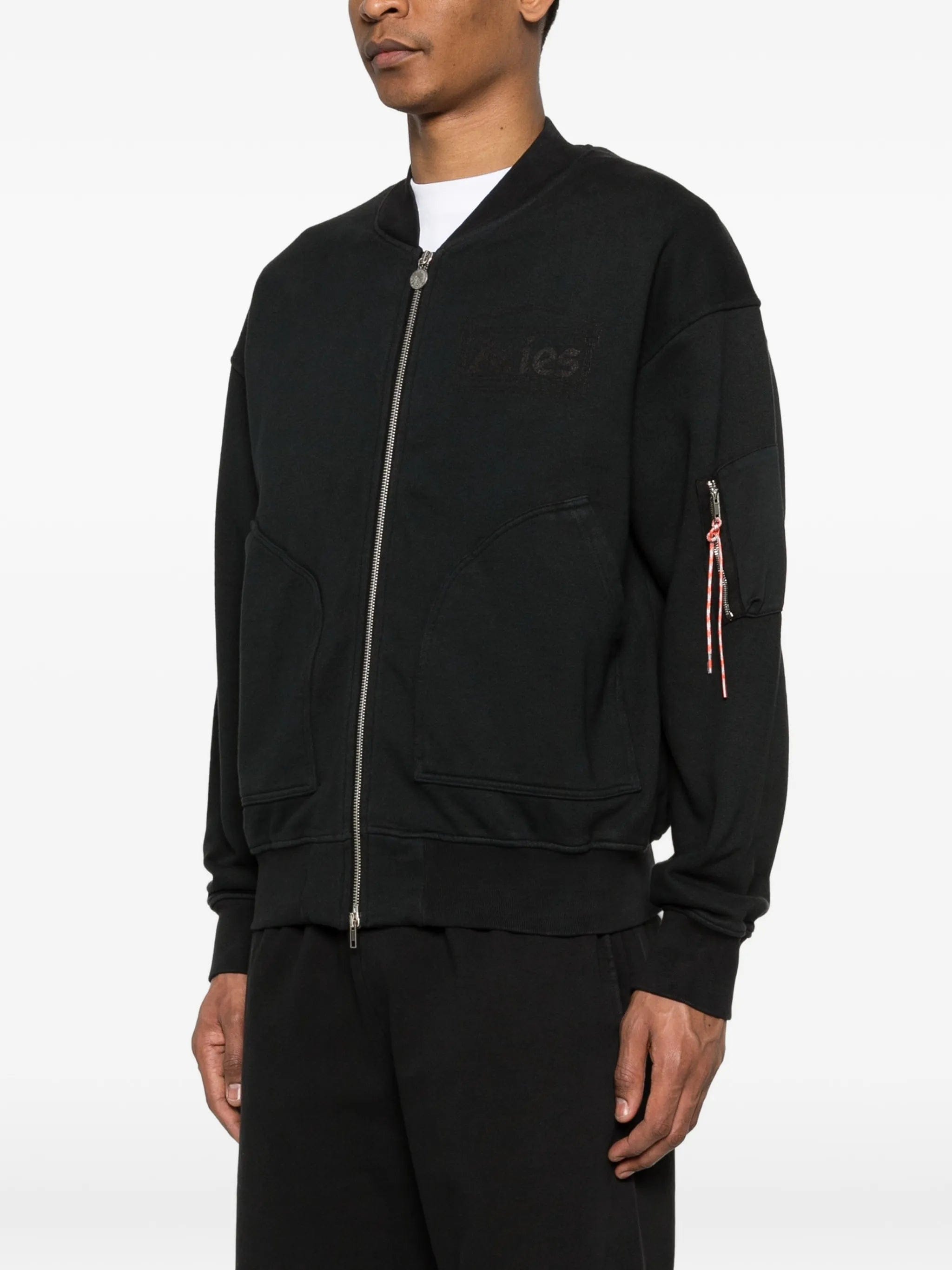 Aries Temple faded bomber jacket