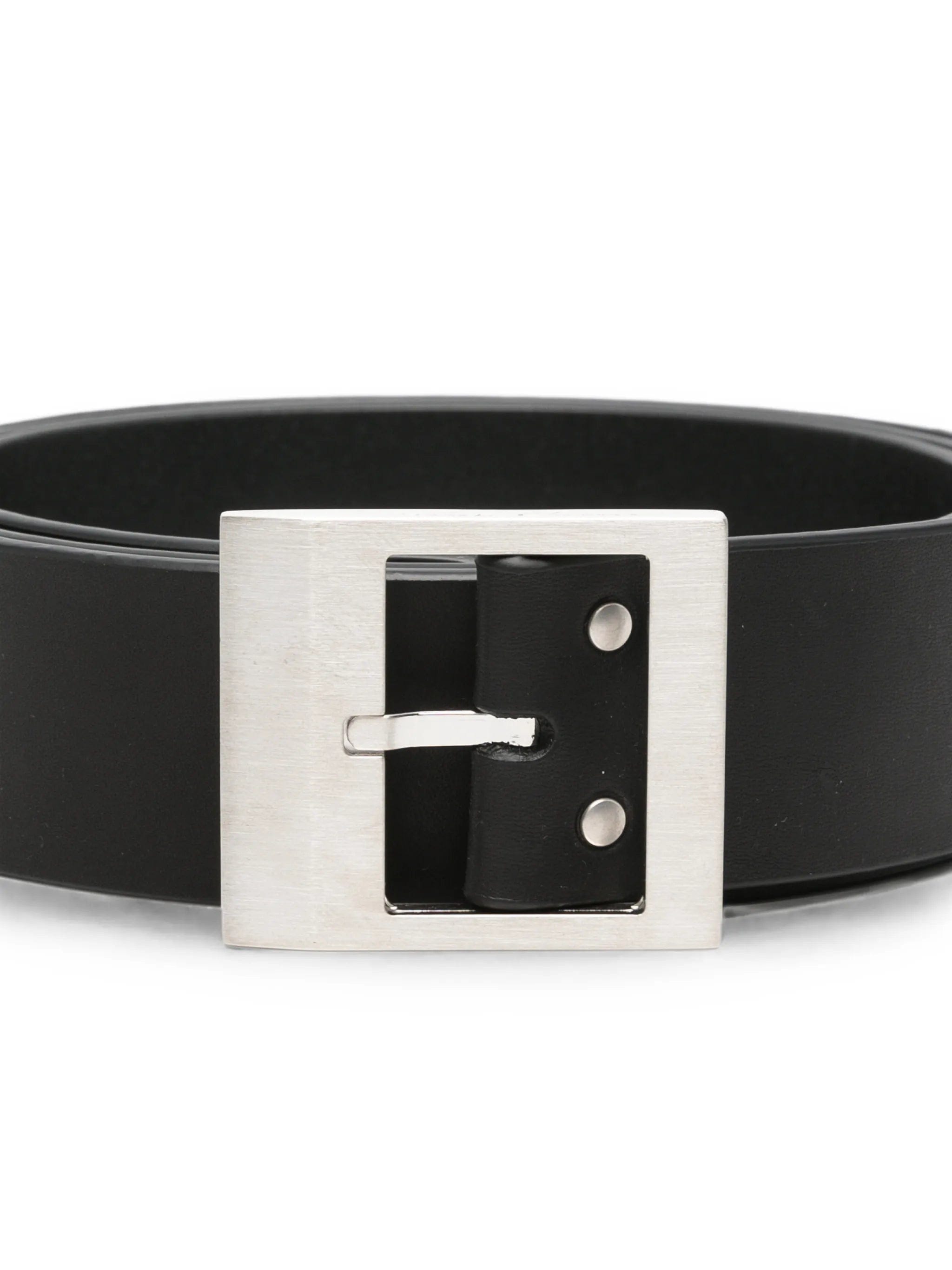 Rick Owens square - buckle leather belt