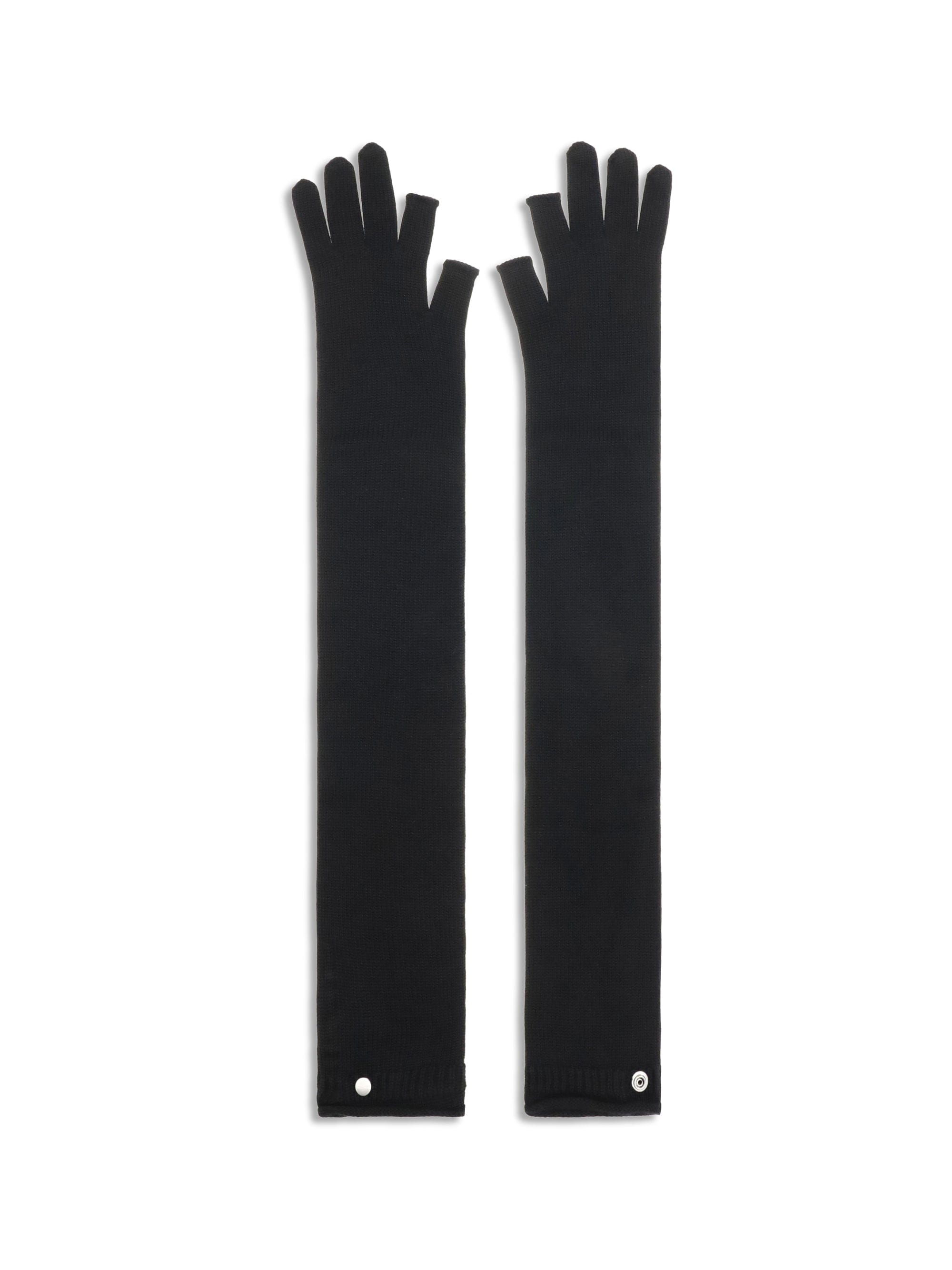 Rick Owens Ribbed Knit Gloves — Black