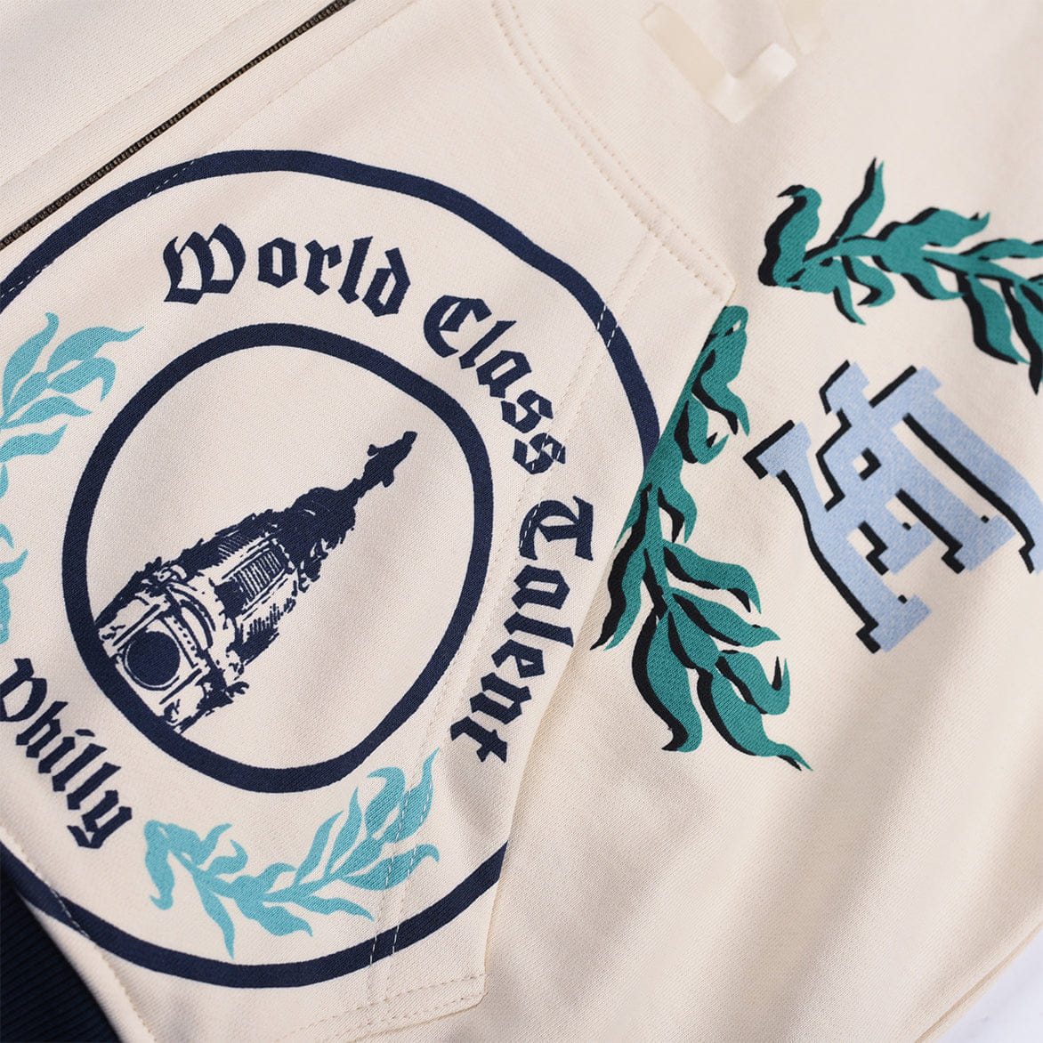 Lapstone & Hammer LAPSTONE x USMNT FULL - ZIP HOODIE - CREAM / NAVY