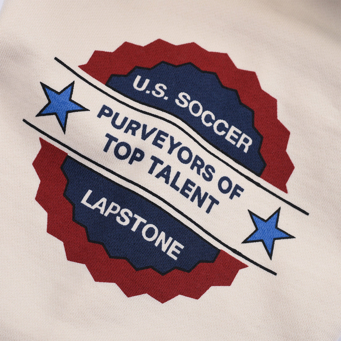Lapstone & Hammer LAPSTONE x USMNT FULL - ZIP HOODIE - CREAM / NAVY