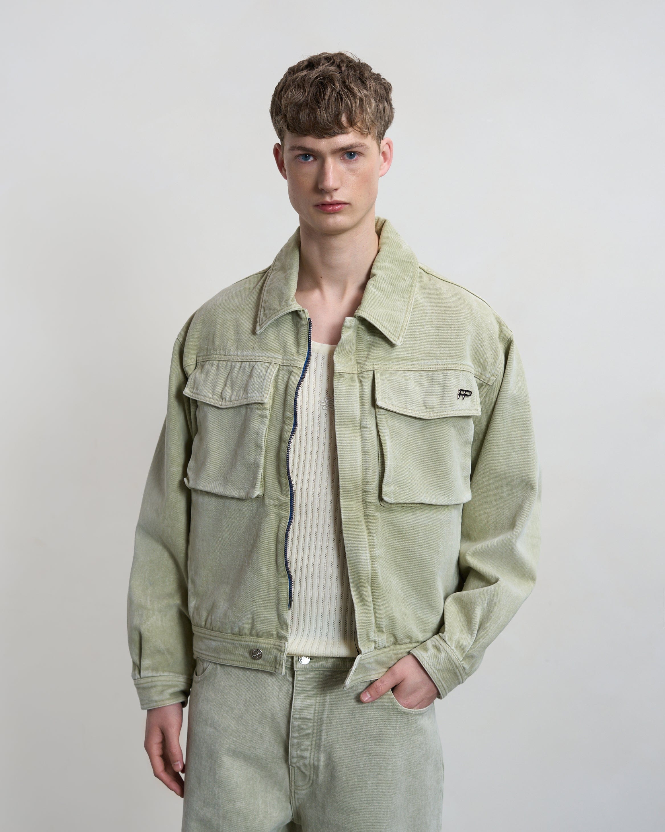 Trend Maven Denim Jacket Tea