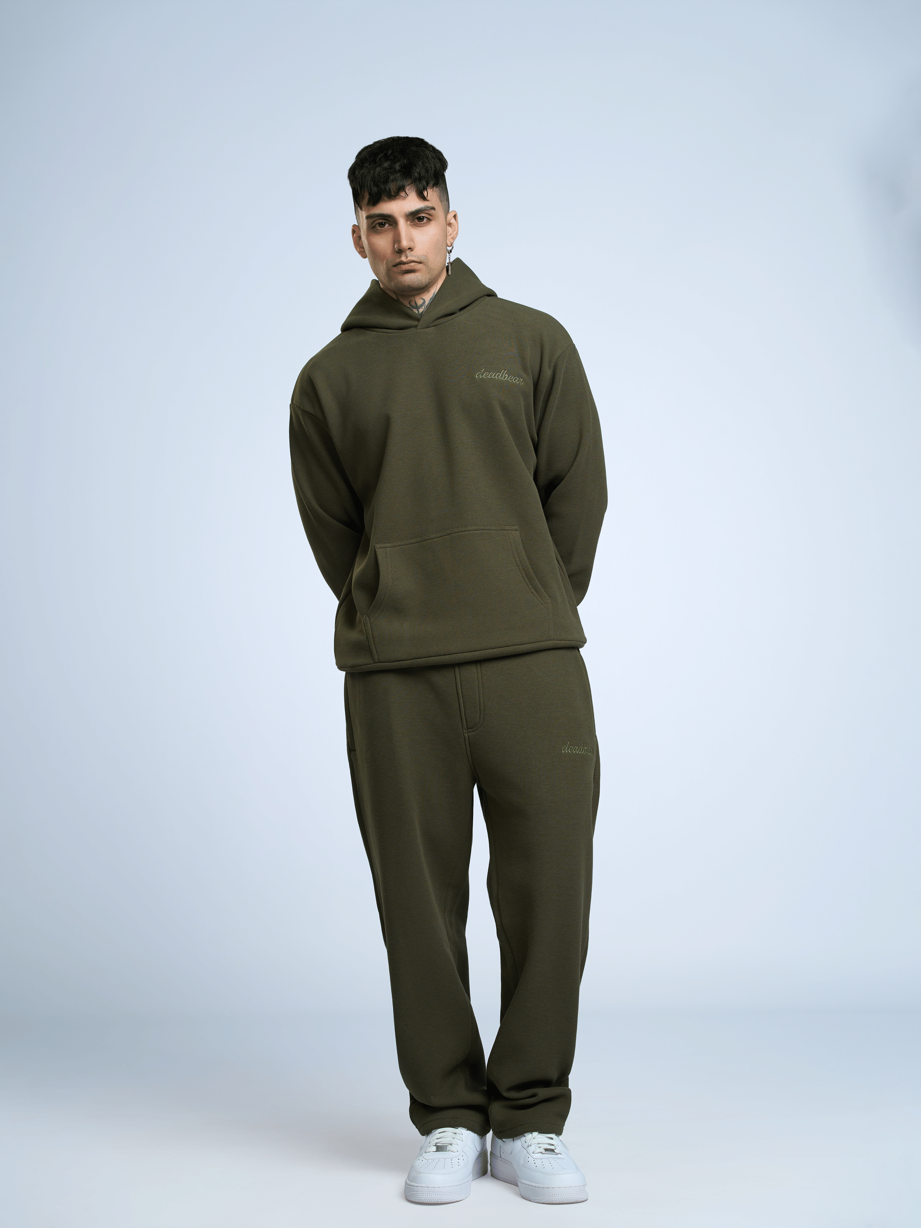 Deadbear Co - ord Hoodie Olive