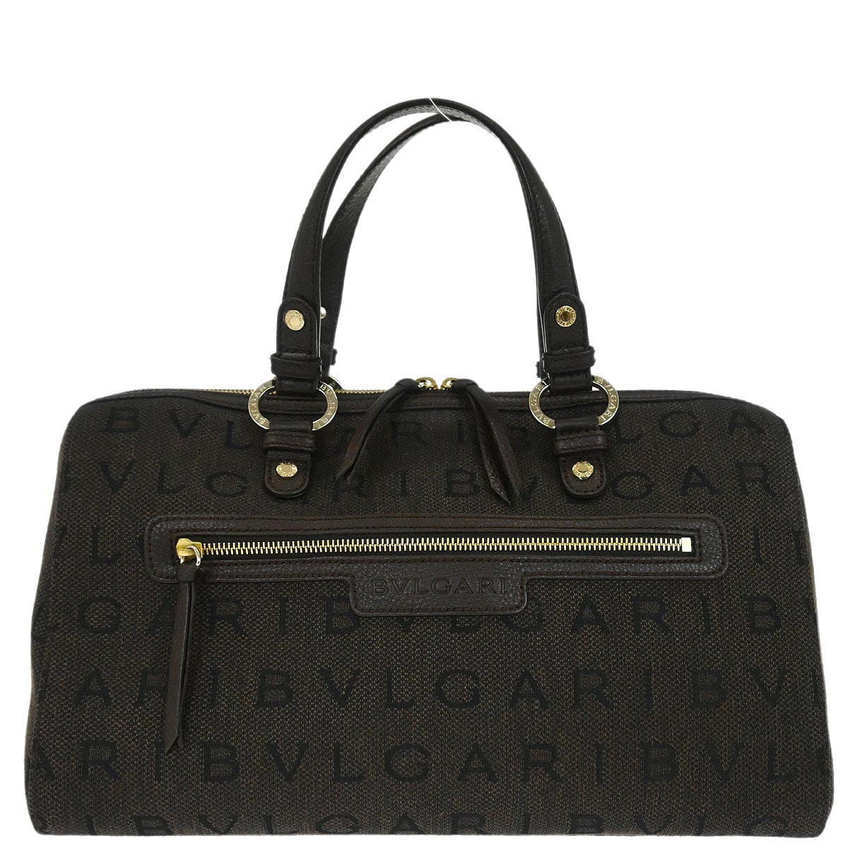 Other Brand Bvlgari Brown Logomania Duffle Handbag