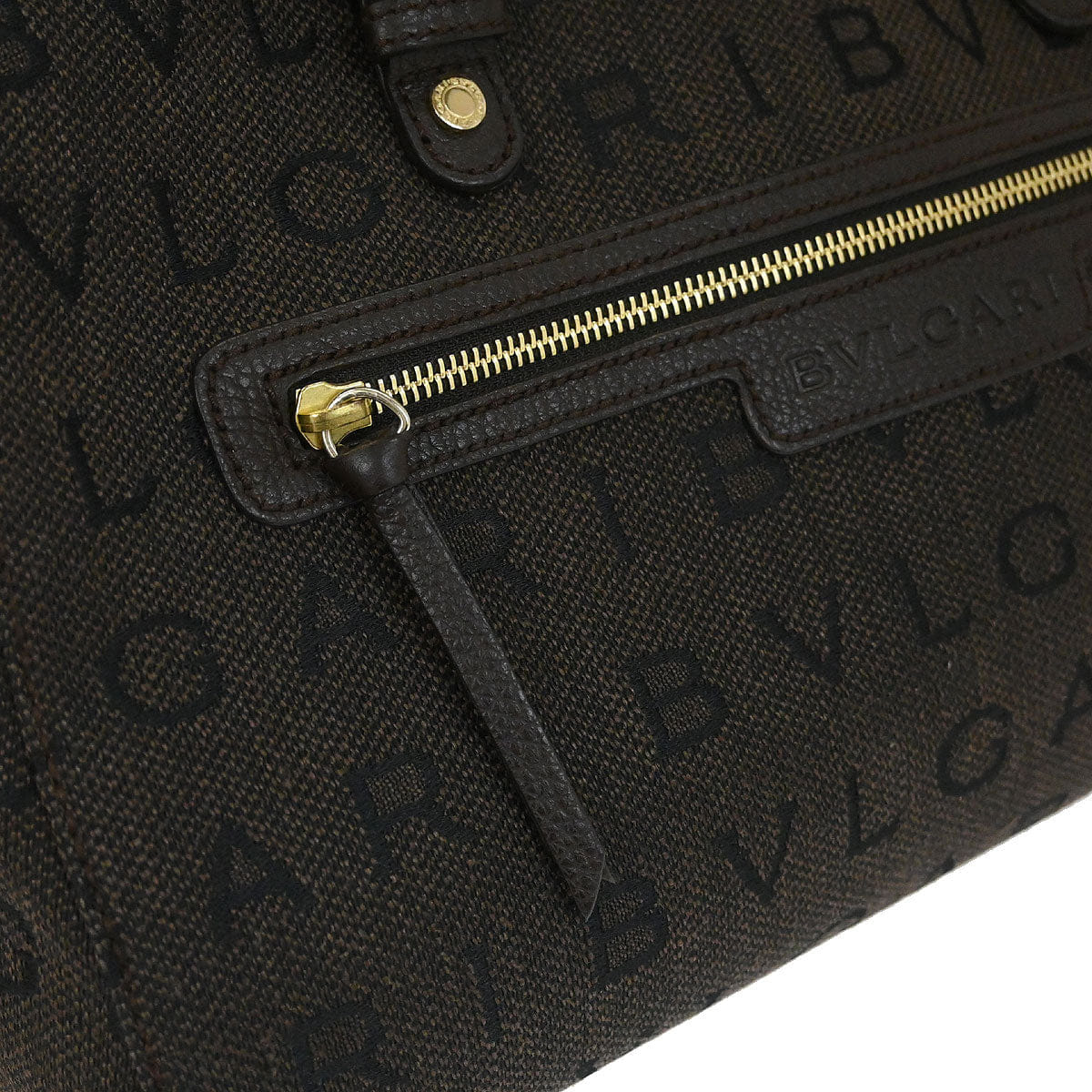 Other Brand Bvlgari Brown Logomania Duffle Handbag