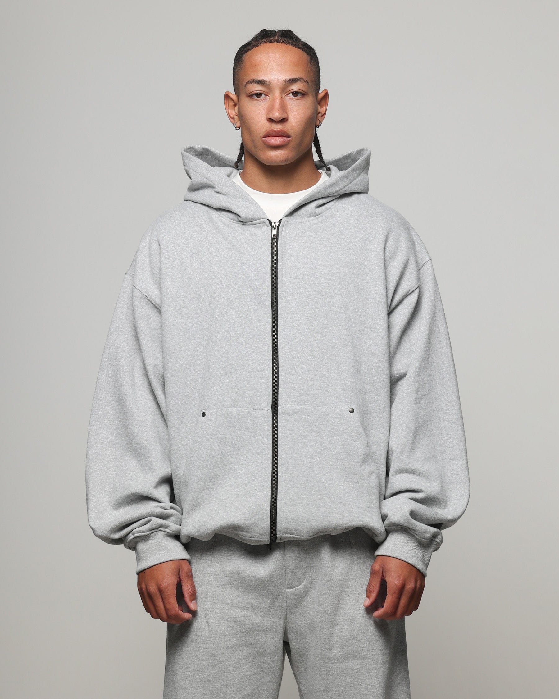 American Thrift Zip Hoodie Grey Heather