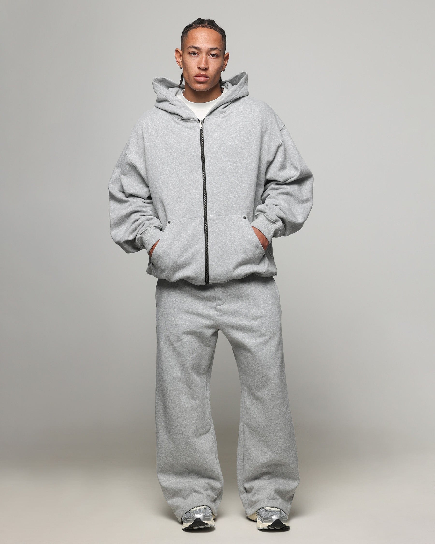 American Thrift Zip Hoodie Grey Heather
