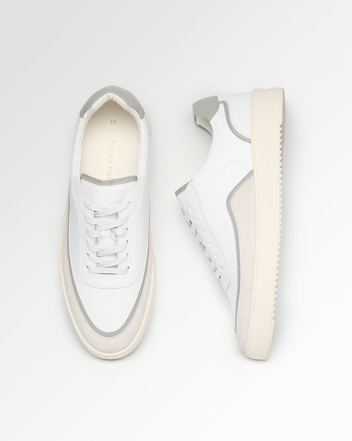 Conventional Mondo Stack Nappa White / Grey