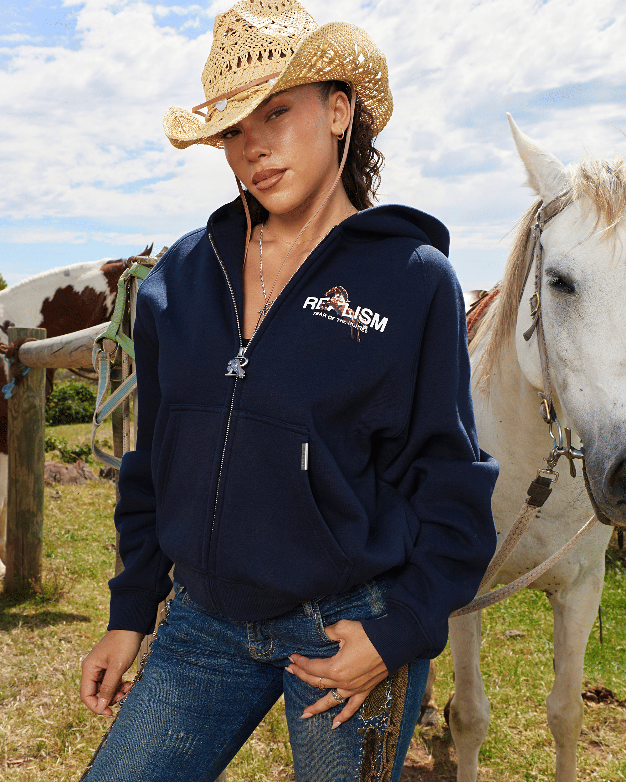 Realism SSS REALISM STRIDE ZIP HOODIE NAVY