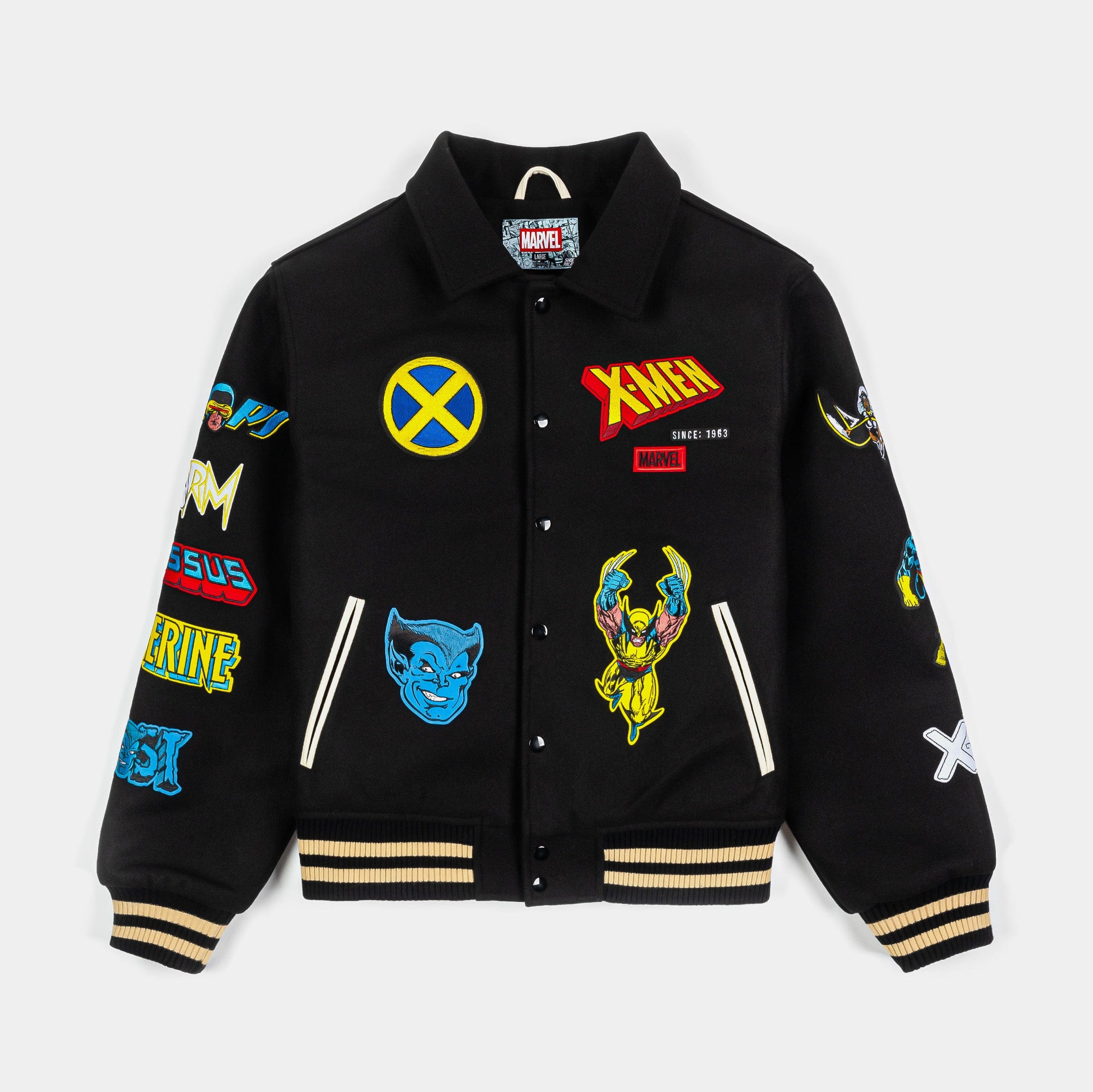 Marvel x SP Marvel By Shoe Palace Team x Men Varsity Mens Jacket (Black/Yellow)