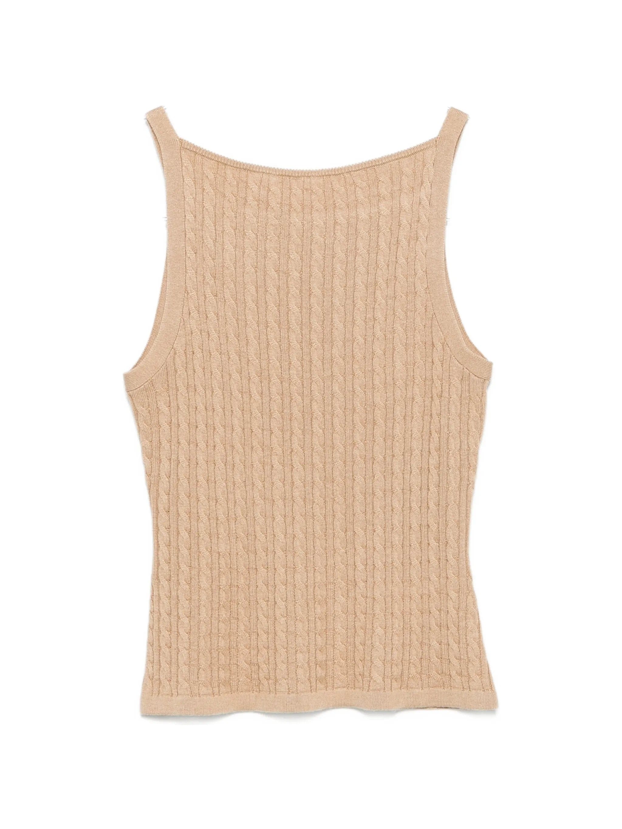 Soft Goat cable - knit tank top