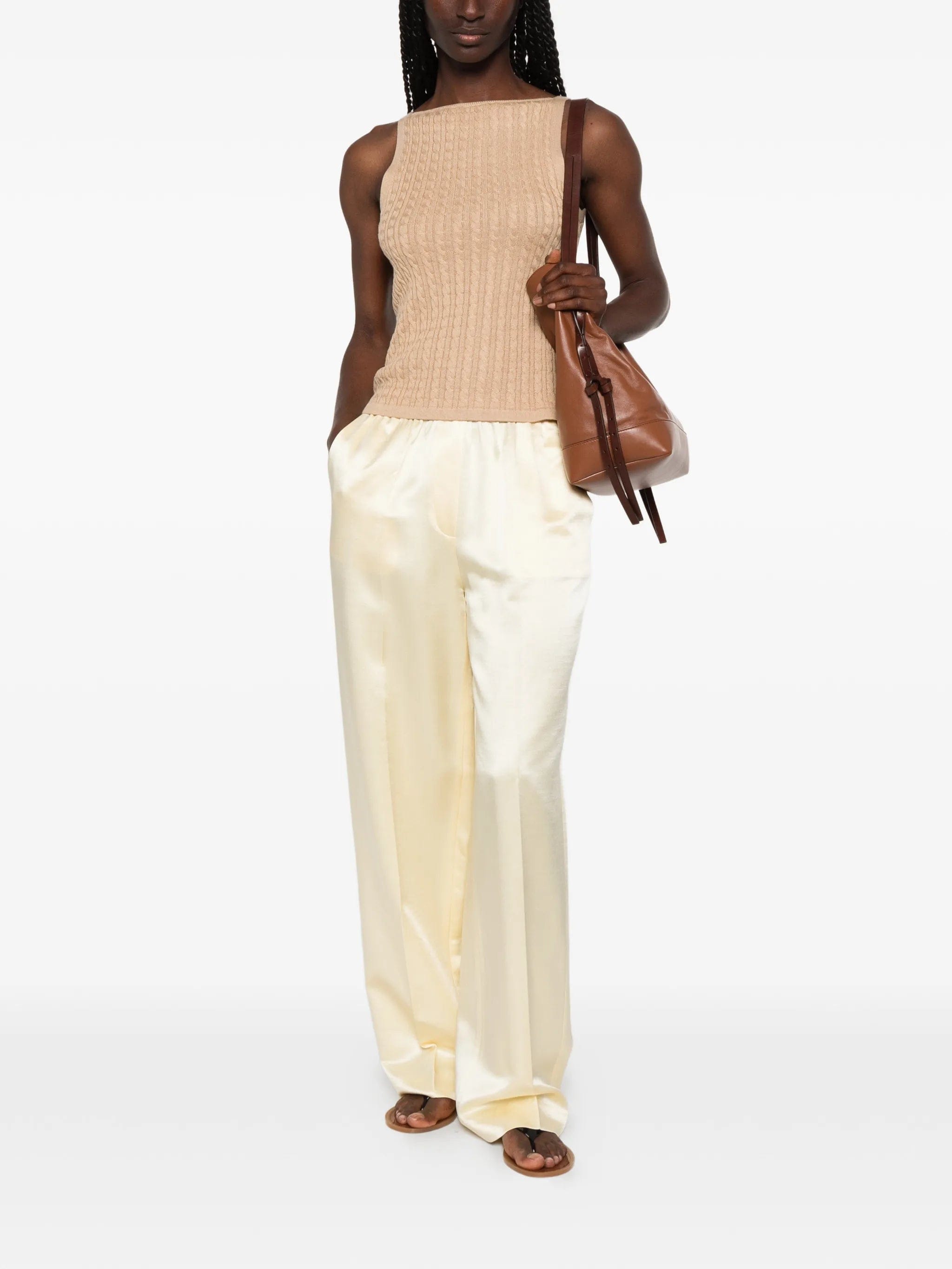 Soft Goat cable - knit tank top