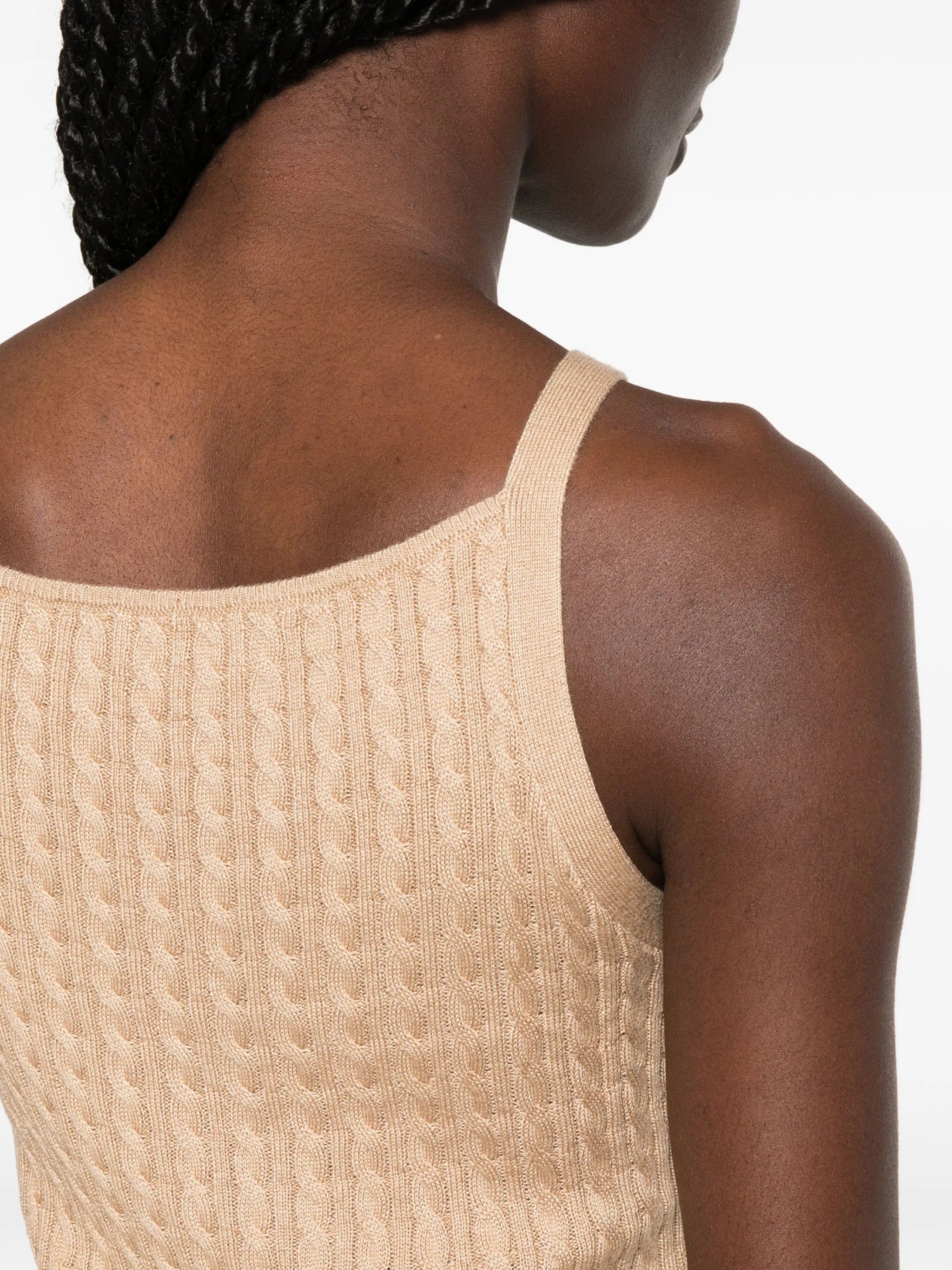 Soft Goat cable - knit tank top