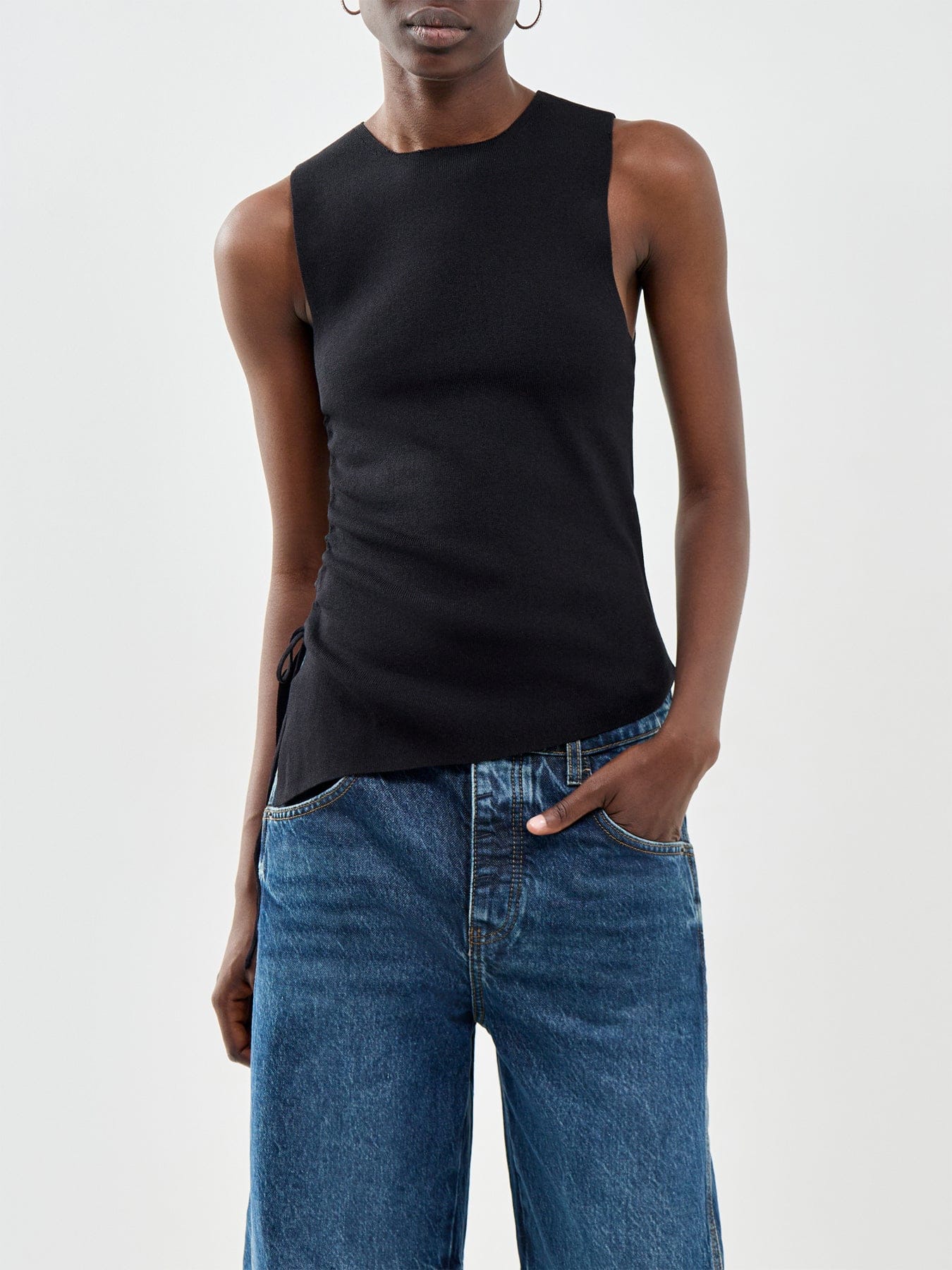 ONLY Milo Tie Strap Tank Top Black