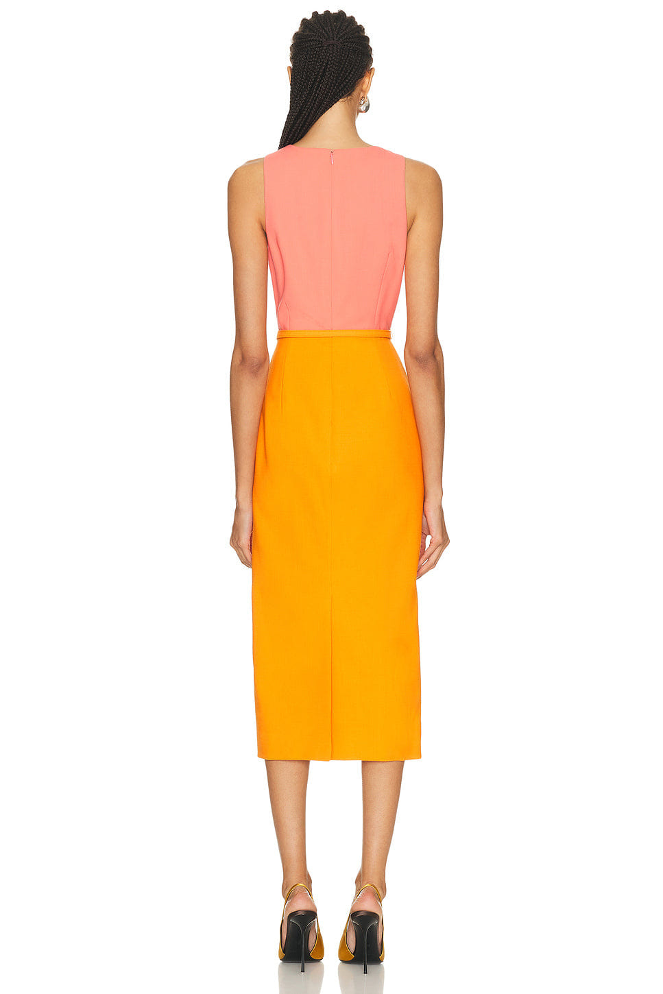 Carolina Herrera Sleeveless Crewneck Midi Dress