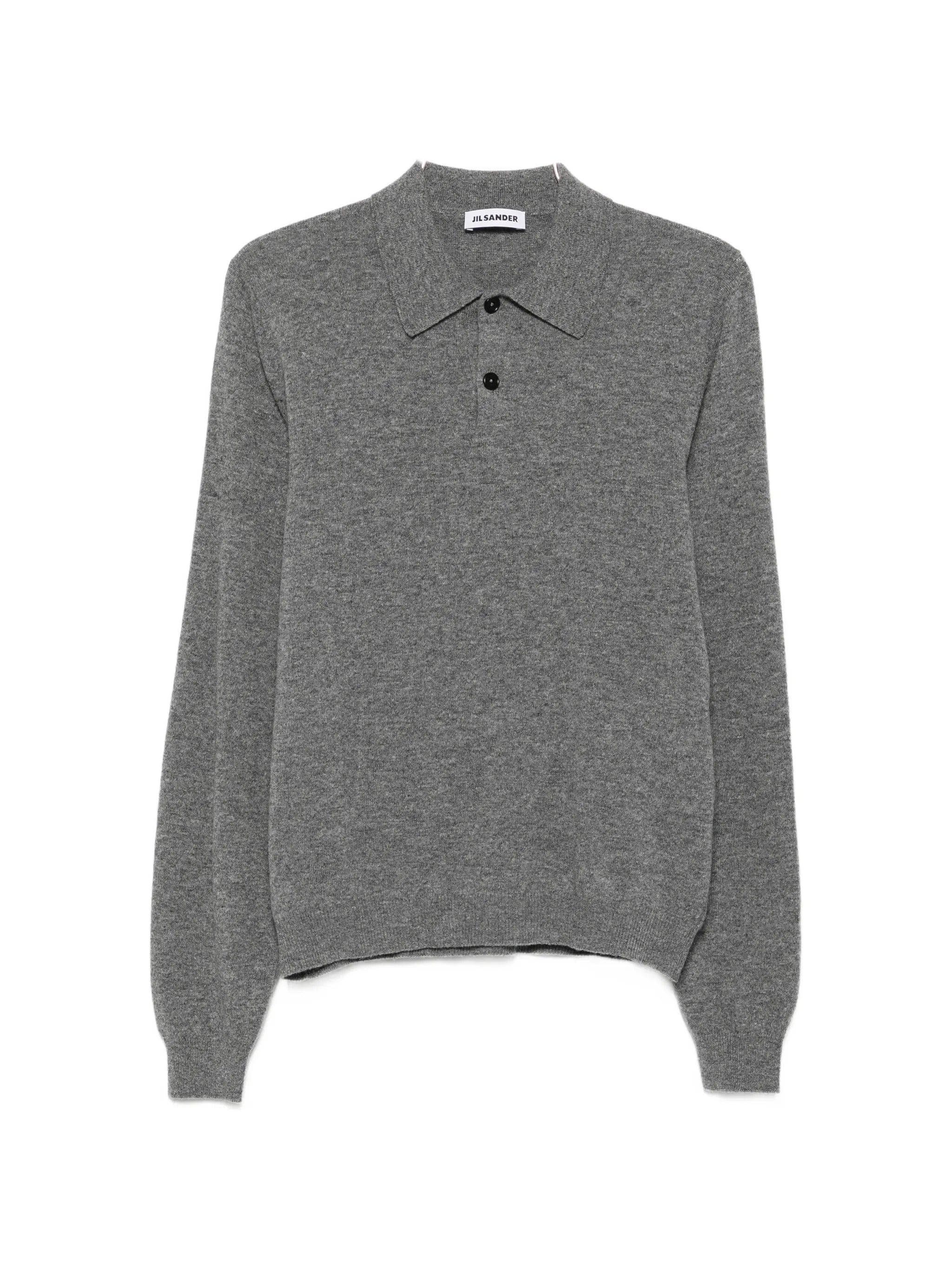 Jil Sander long - sleeve wool polo shirt