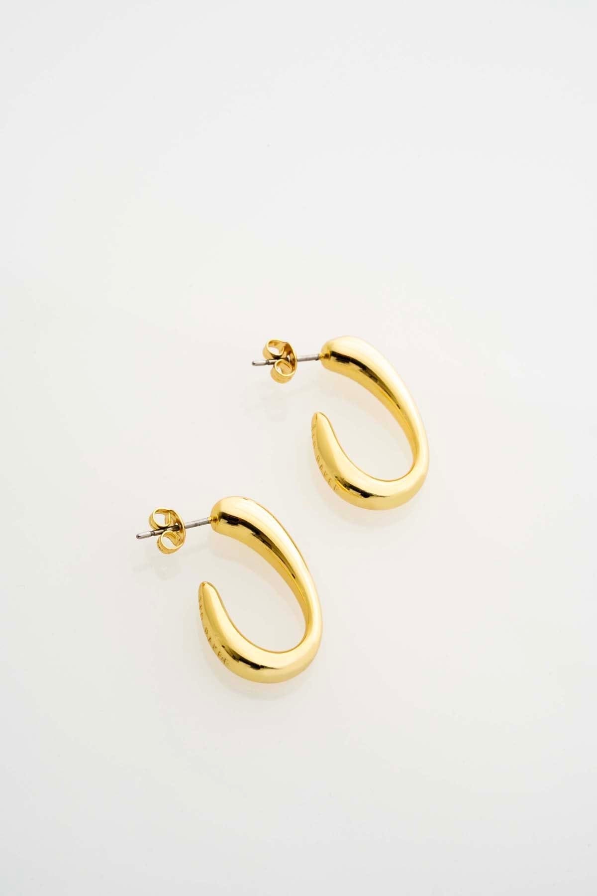 Ted Baker Corie Contour Hoop Earrings Gold