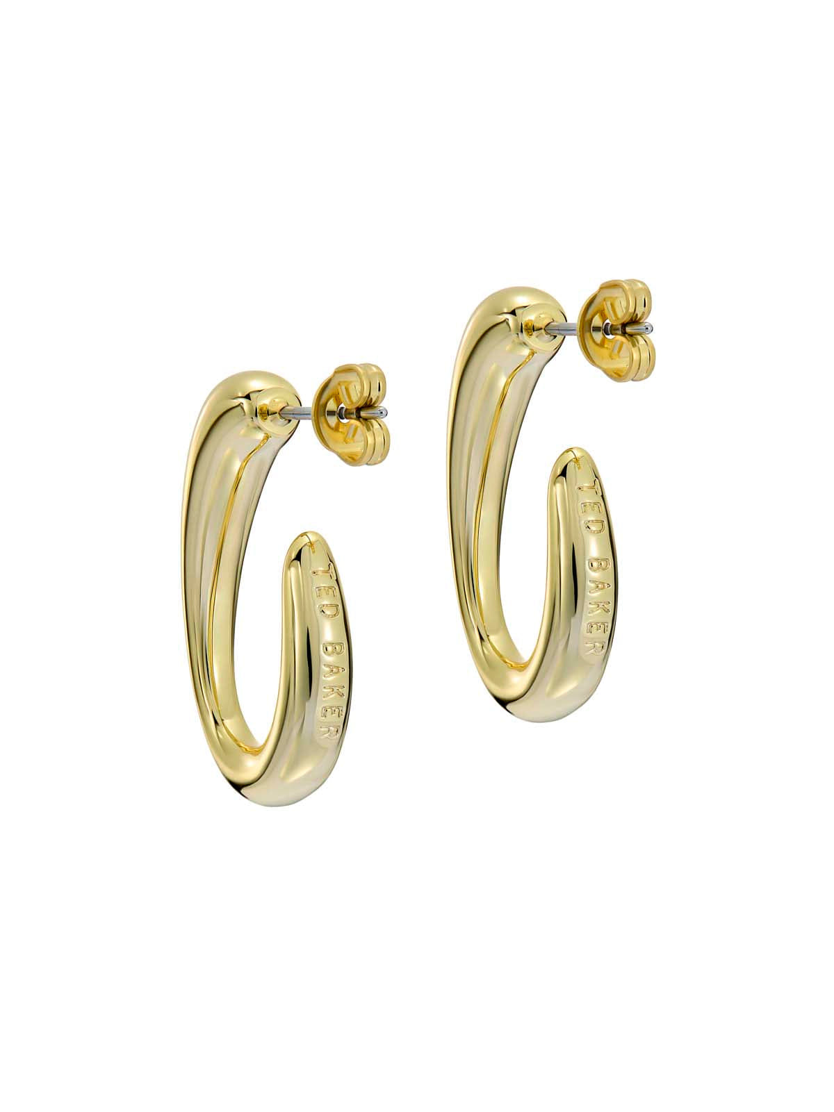 Ted Baker Corie Contour Hoop Earrings Gold