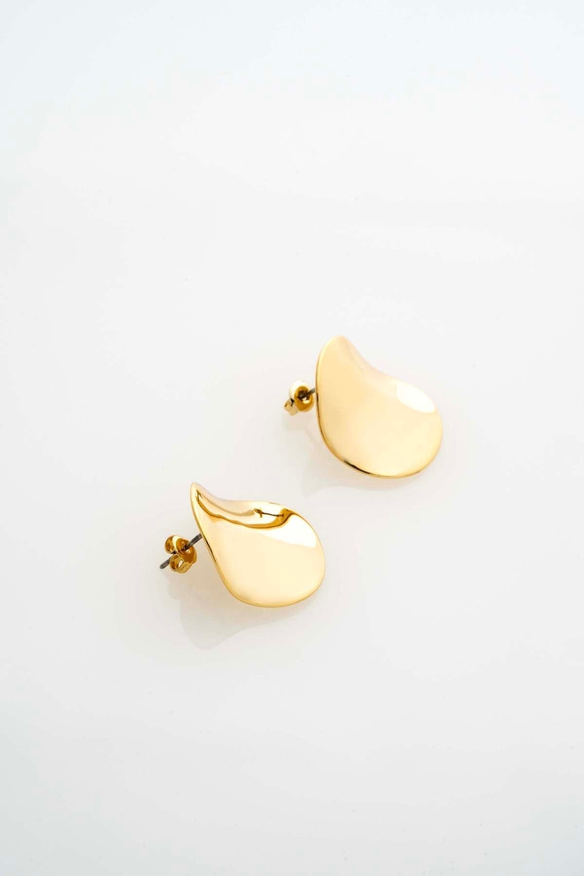 Ted Baker Conya Concave Large Stud Earrings Gold
