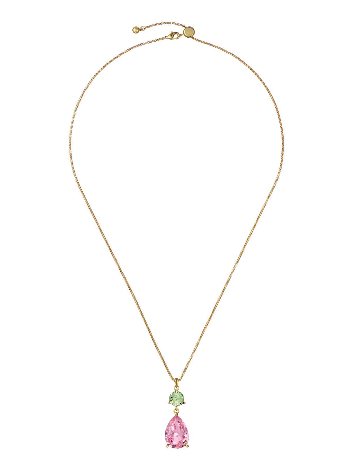 Ted Baker Tearsa Crystal Teardrop Pendant Necklace Green