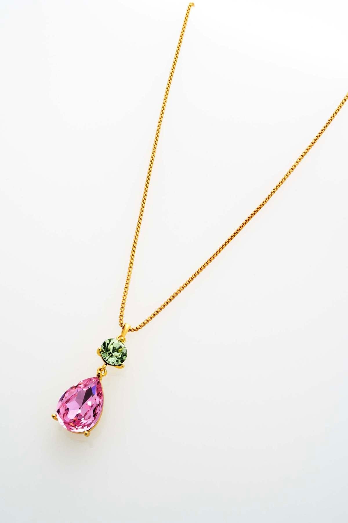 Ted Baker Tearsa Crystal Teardrop Pendant Necklace Green