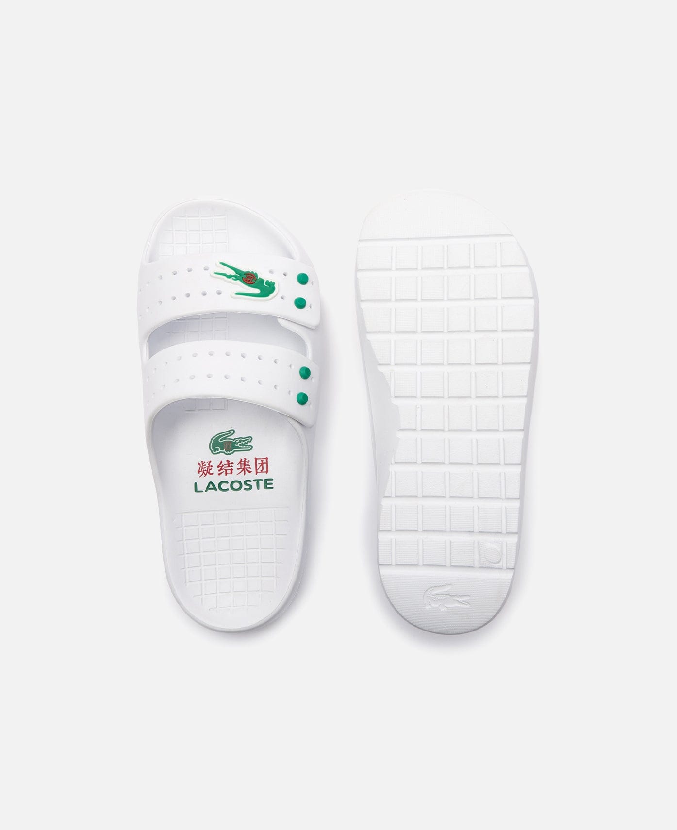 CLOT x Lacoste Serve Strap Slippers (White)