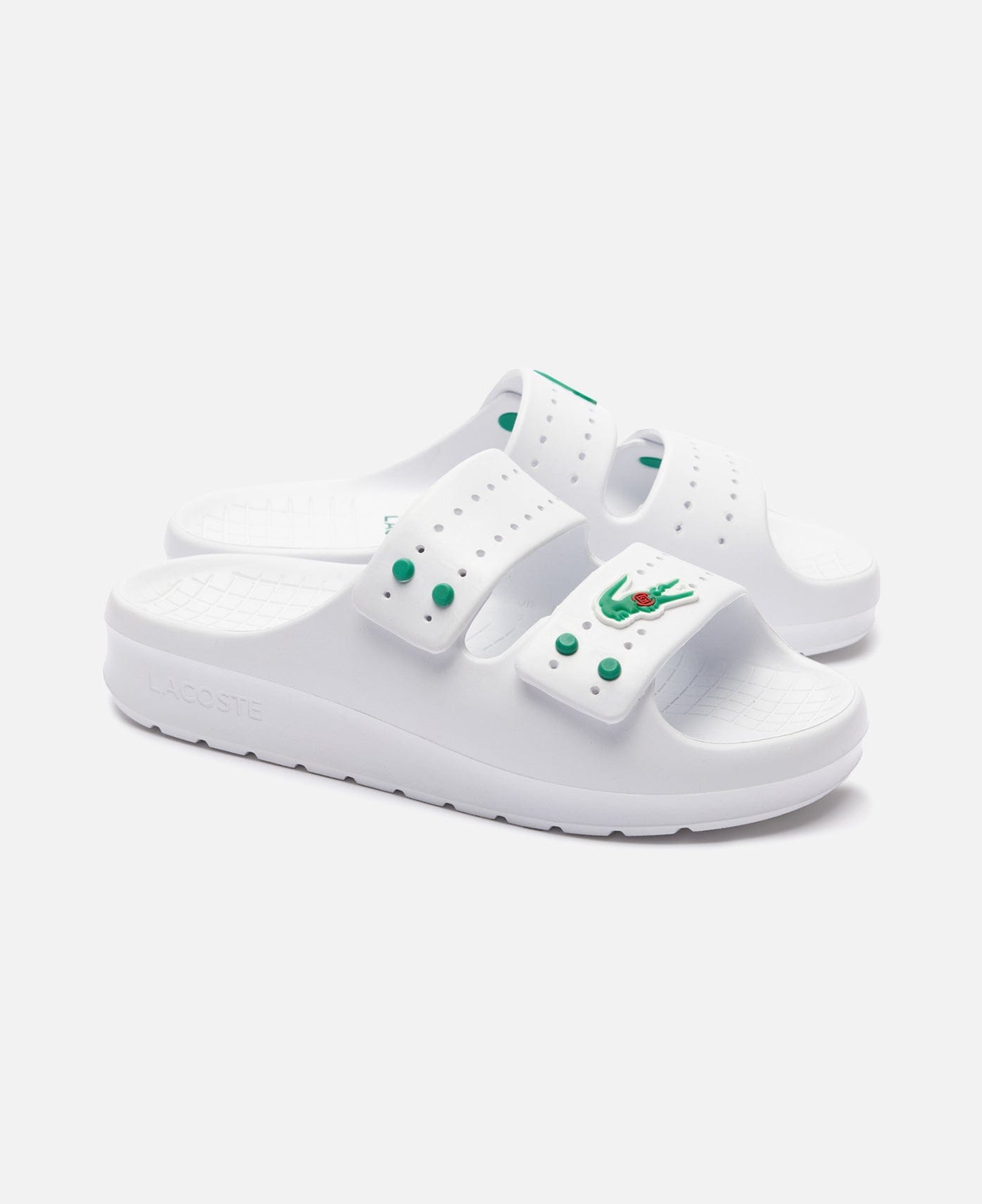 CLOT x Lacoste Serve Strap Slippers (White)