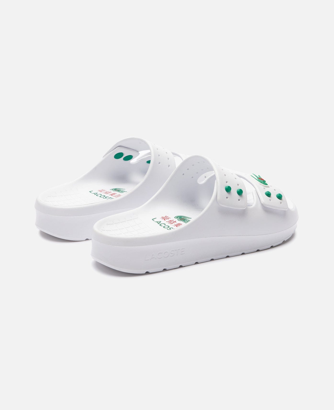 CLOT x Lacoste Serve Strap Slippers (White)