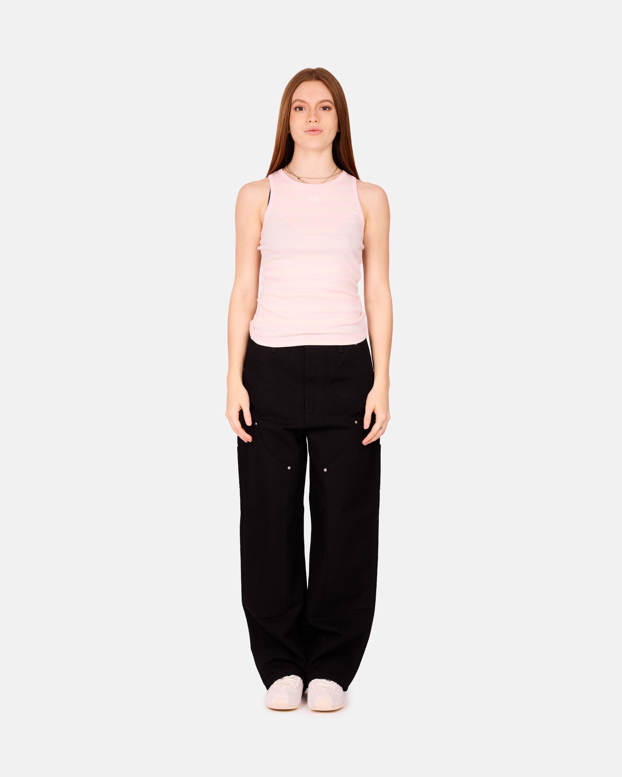 GANNI A/S Soft Cotton Rib Tank Top
