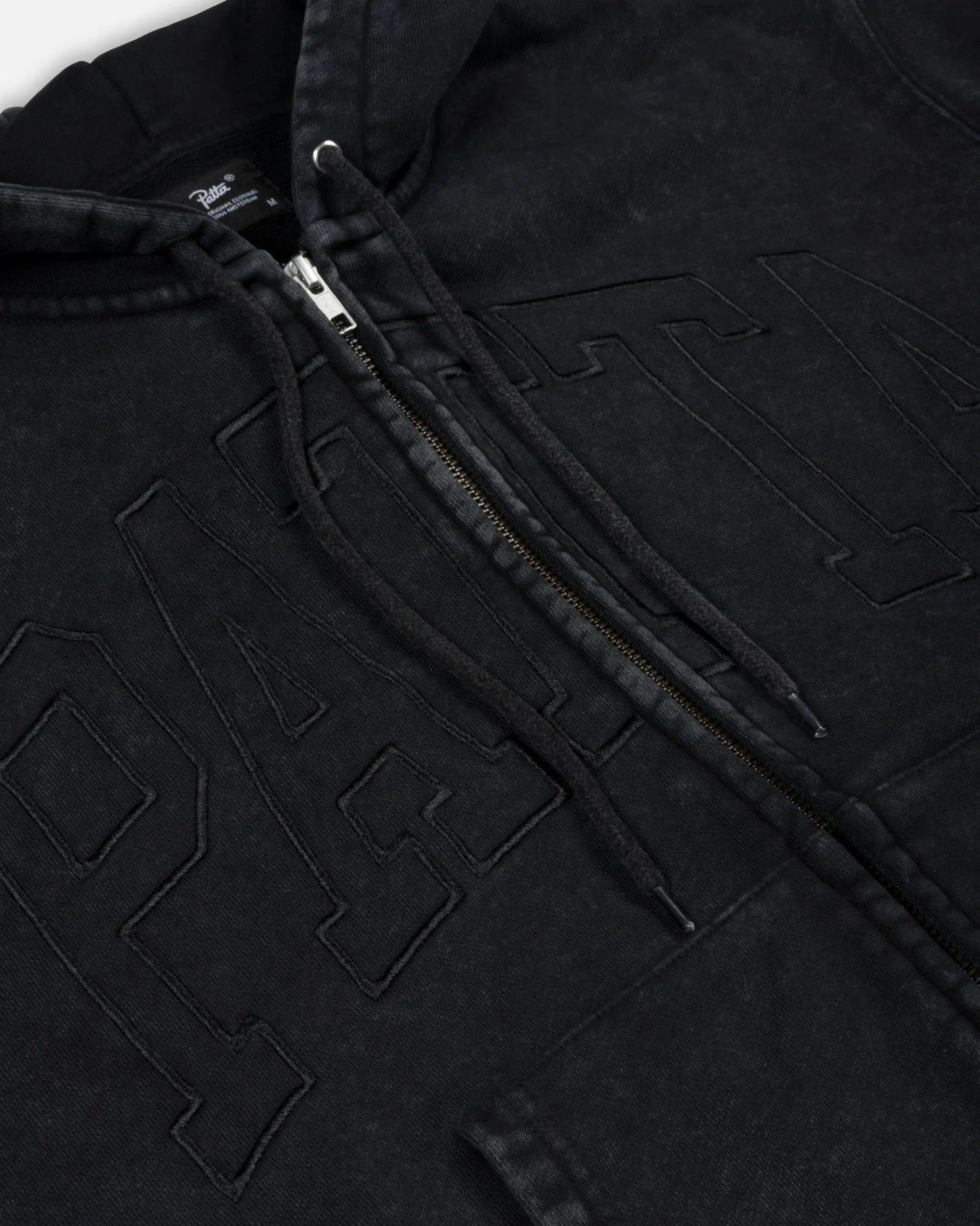 Patta Loopback Logo Zip Hooded Sweater (Moonless Night)