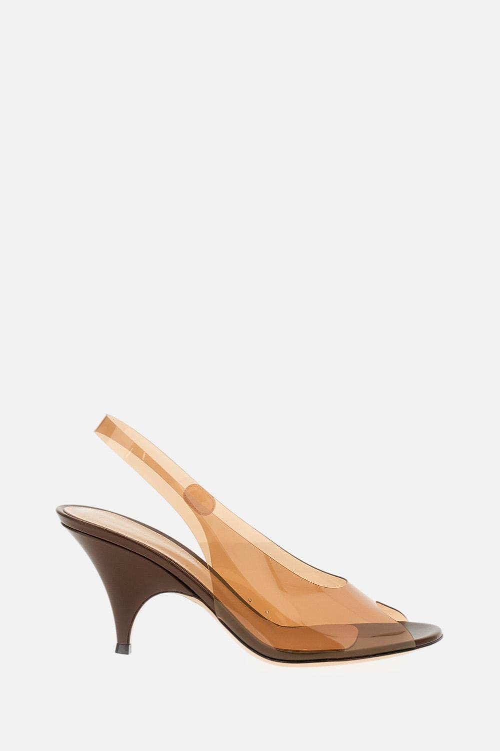 Gianvito Rossi SCARPE OPEN TOE GLASS VITELLO