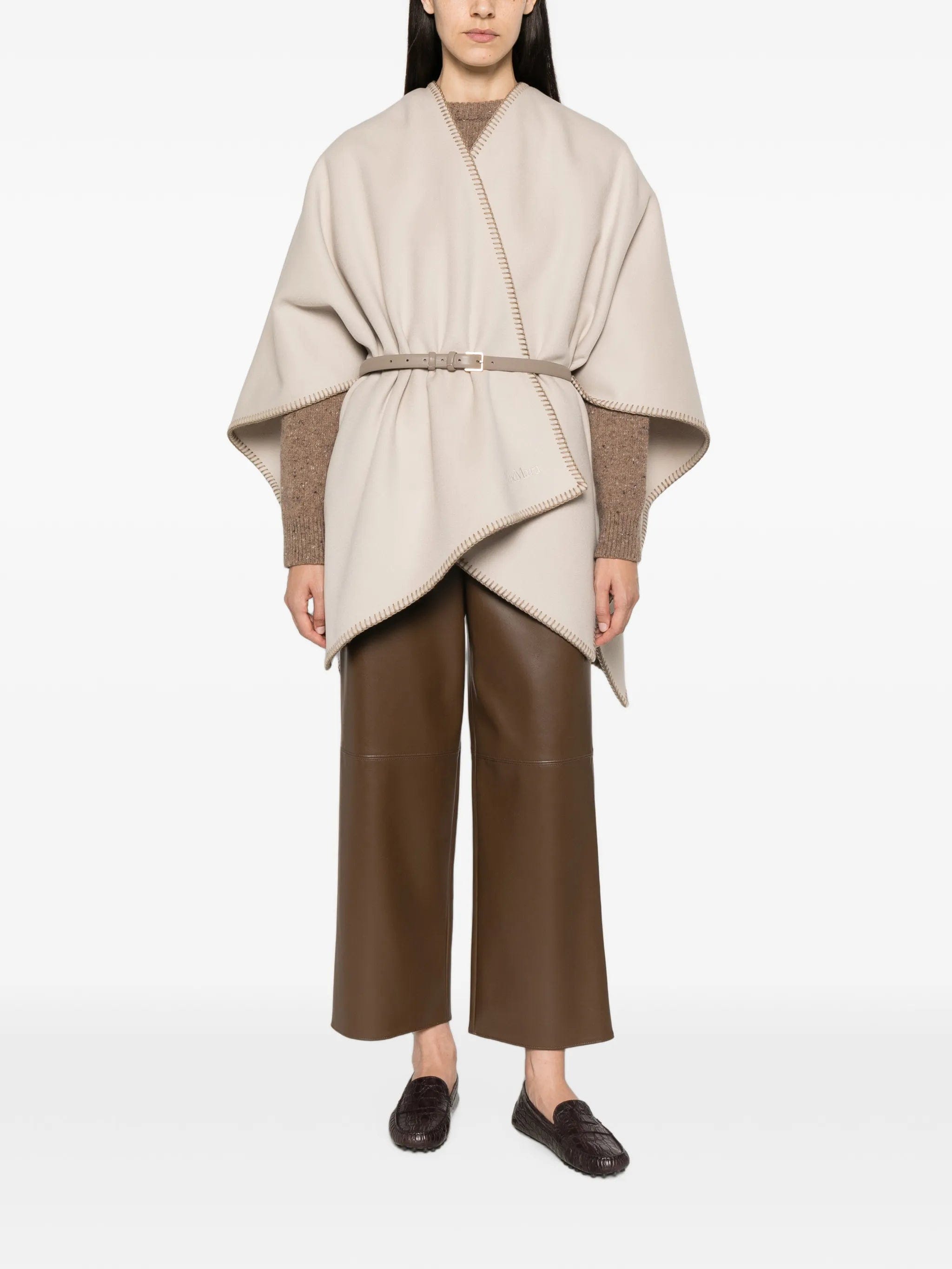 Max Mara Colomba belted blanket - stitch poncho