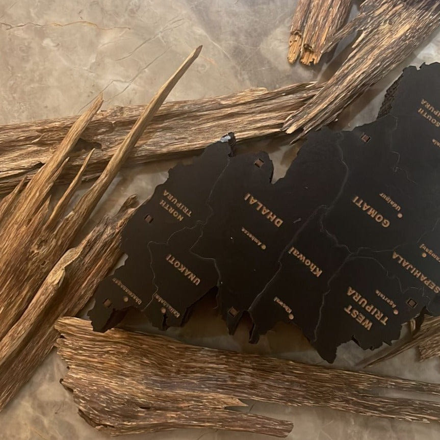 #त्रिपुरा - Agar - Tripura Agarwood Oud Chip 4A Grade From Tripura - 100 Grams