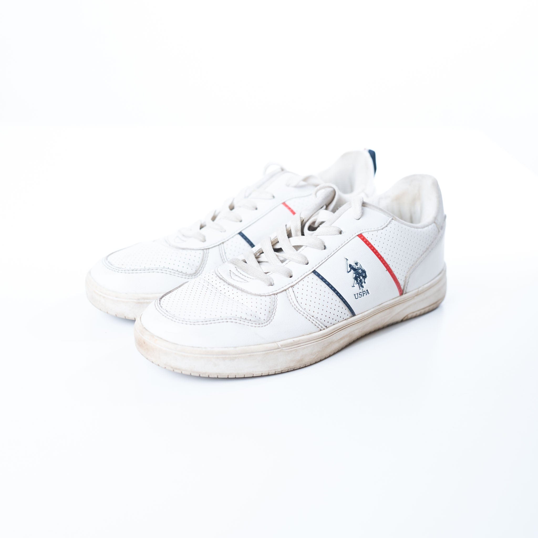 US Polo Assn Off White Reggie Sneakers (UK 7)