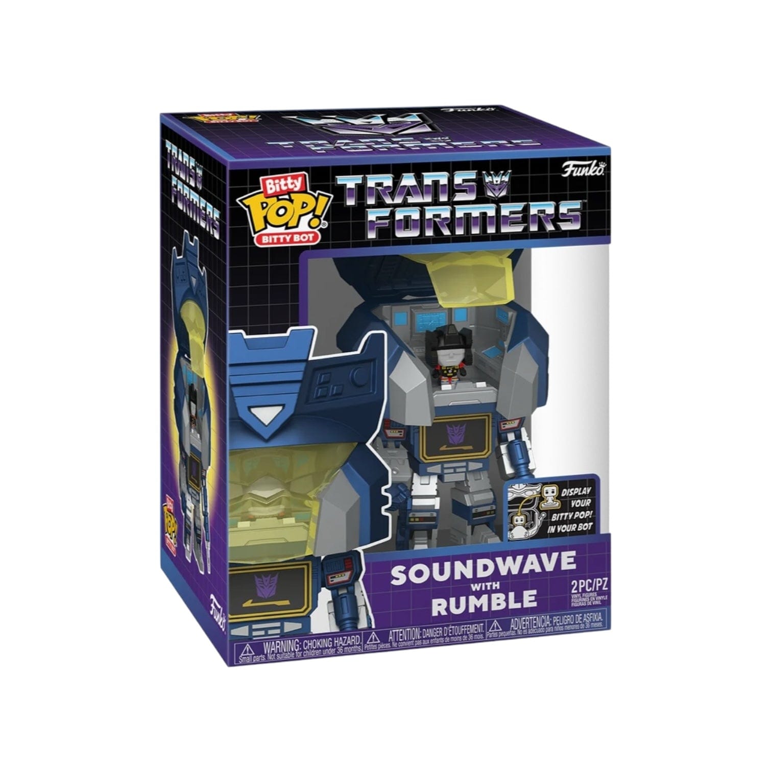 Funko Pop! Soundwave and Rumble Funko Pop! Bitty Bots - Transformers