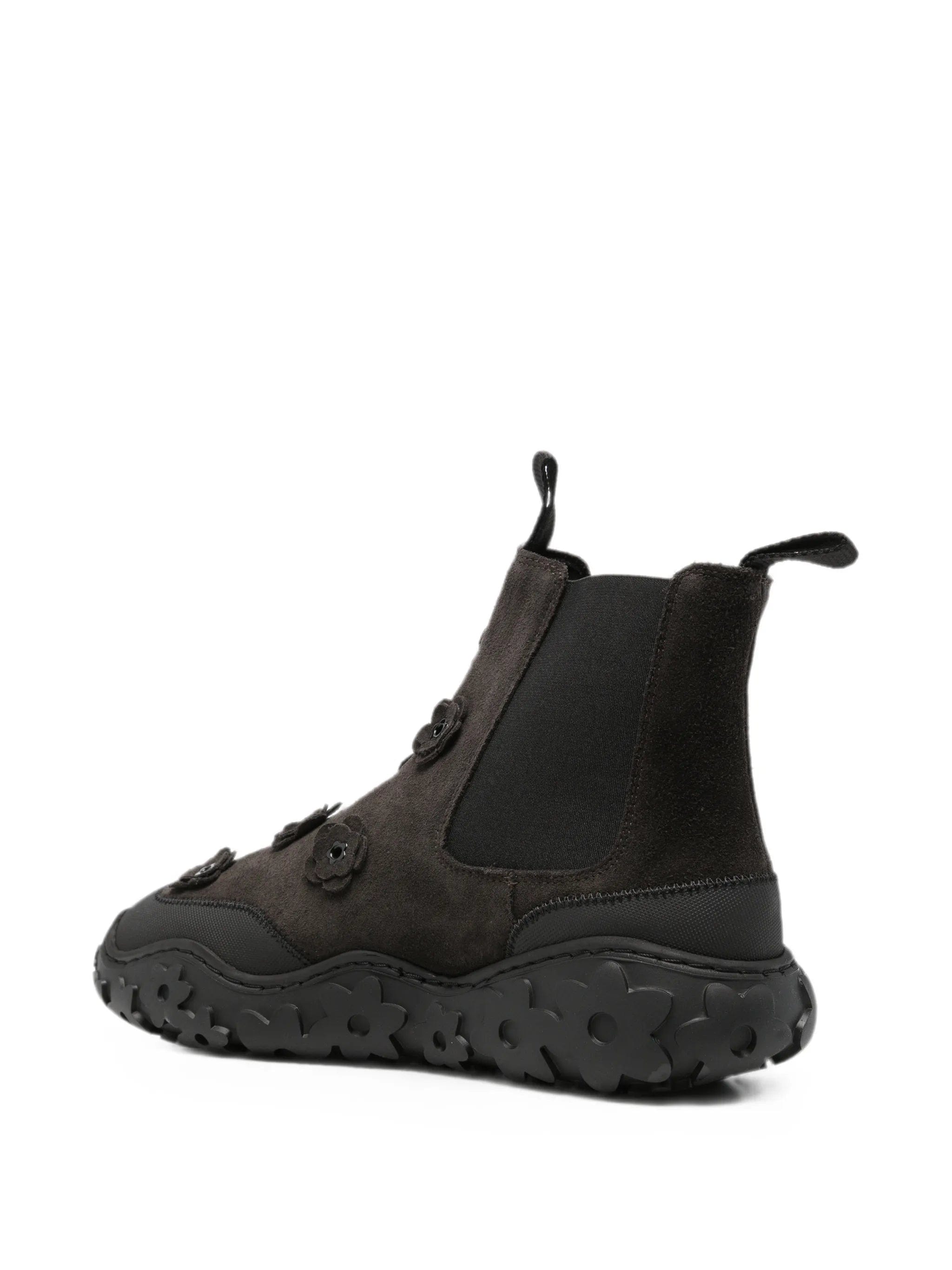 Cecilie Bahnsen floral - appliqué suede ankle boots