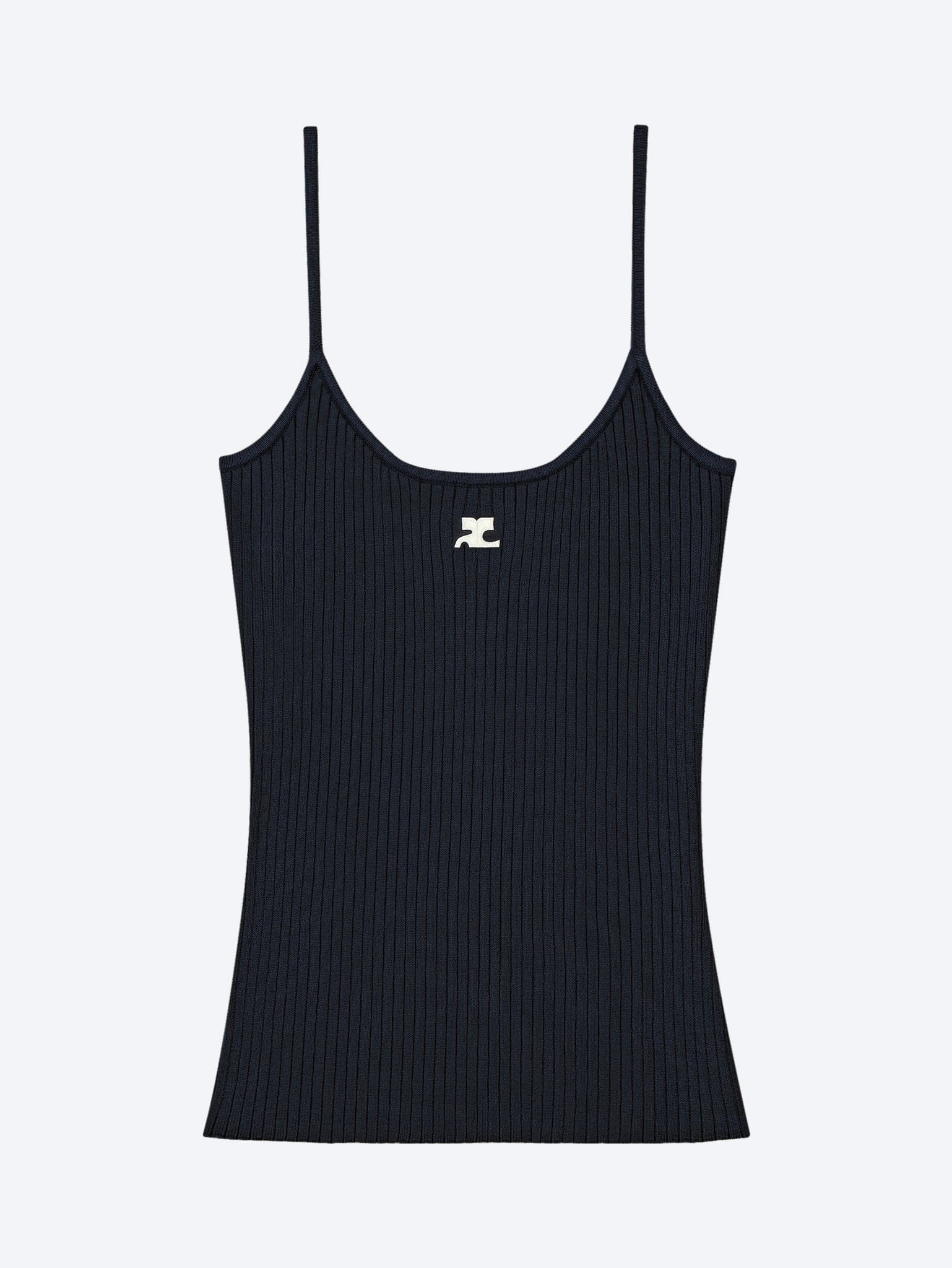 Courreges Reediton rib knit tank top