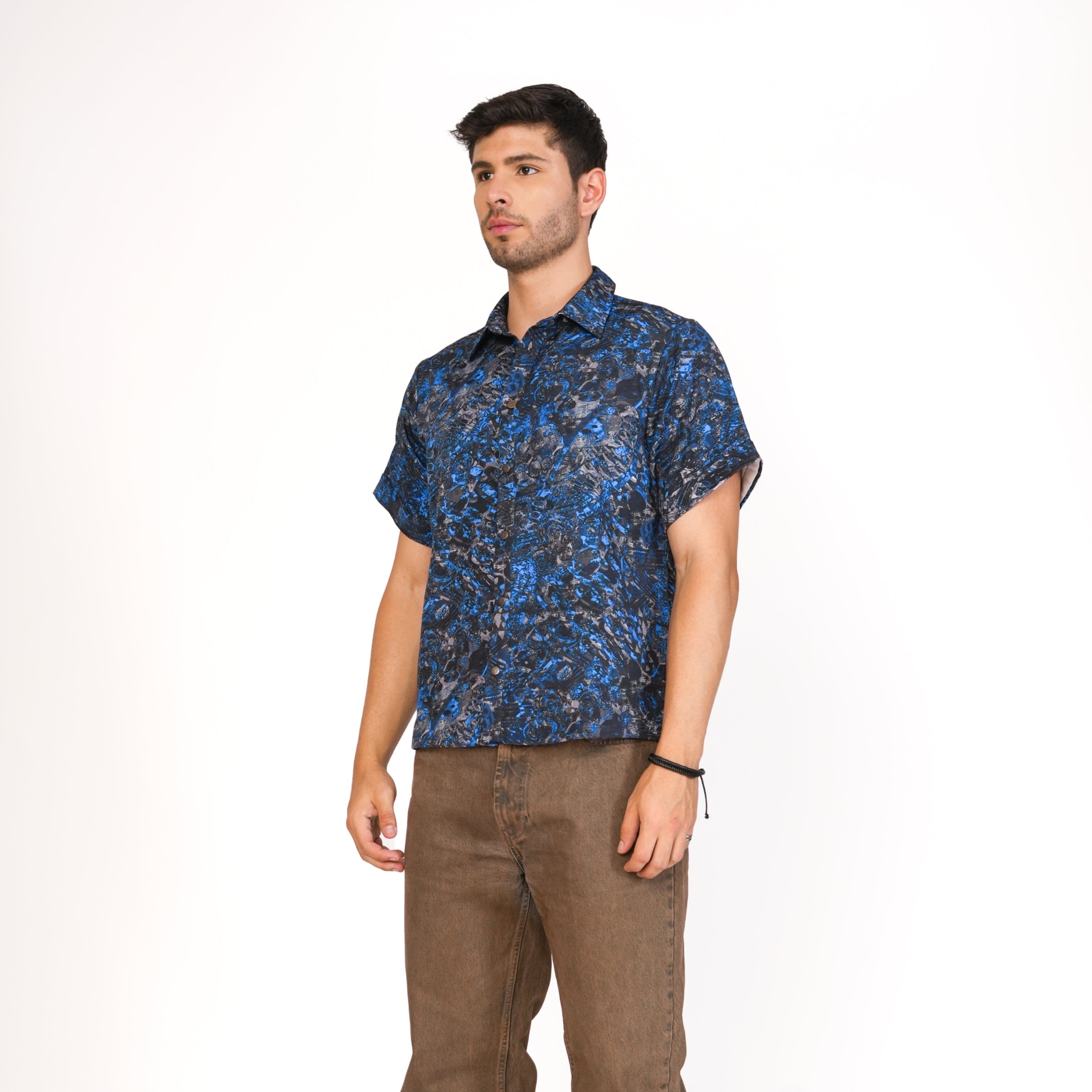 The Khwaab Marine Feather Shirt