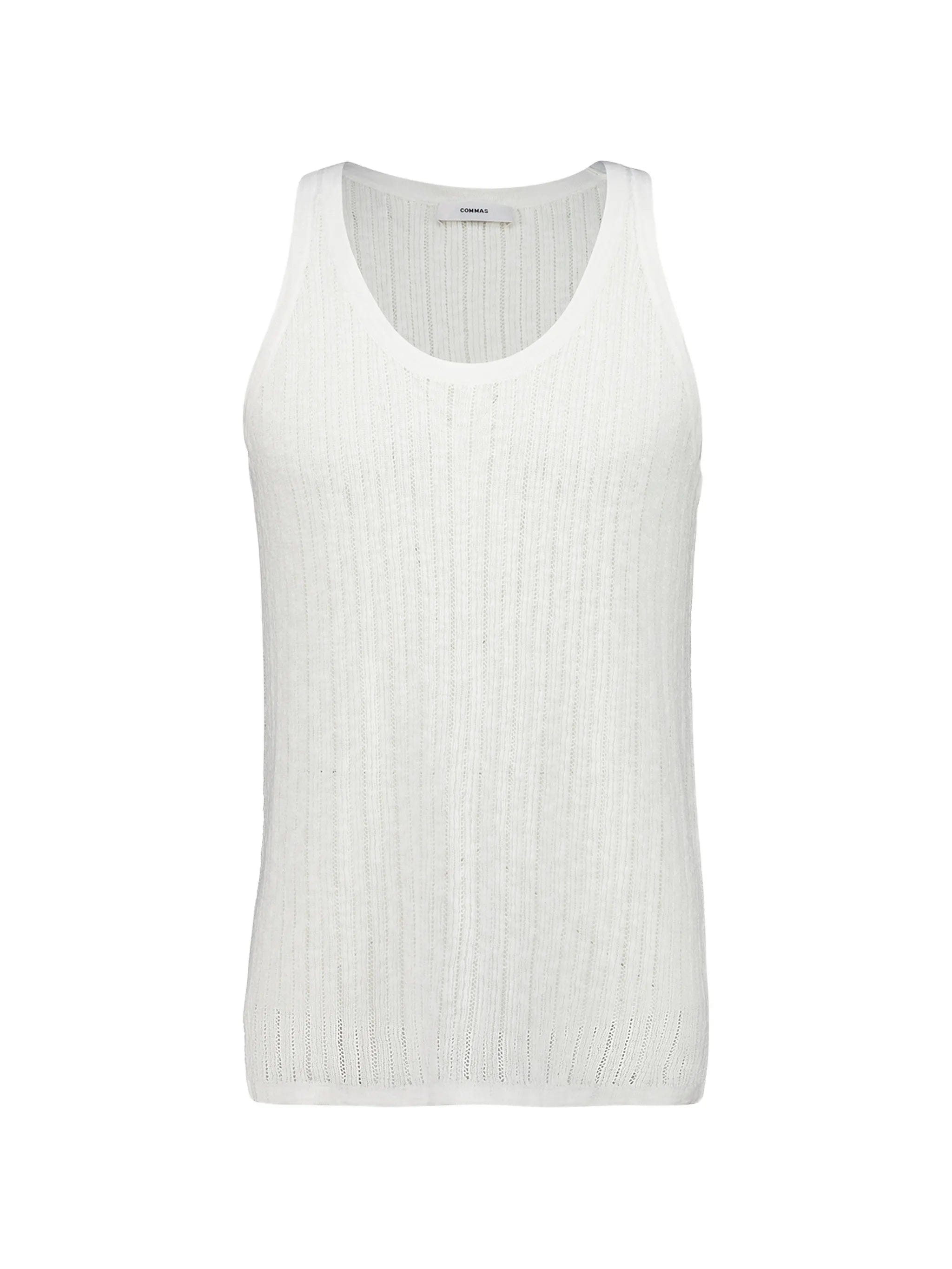 Commas pointelle - knit tank top
