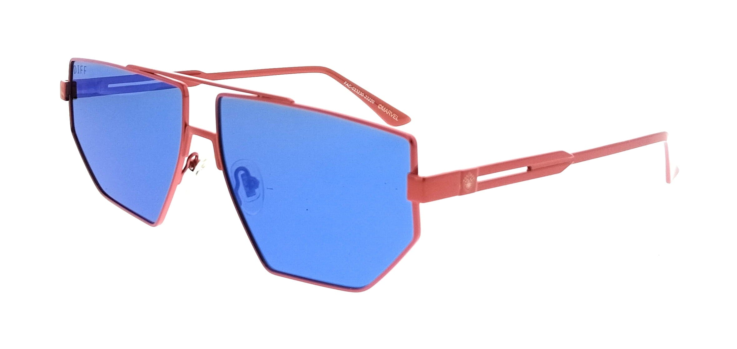 Diff SDFHERO610RED Red Shield Unisex Sunglasses