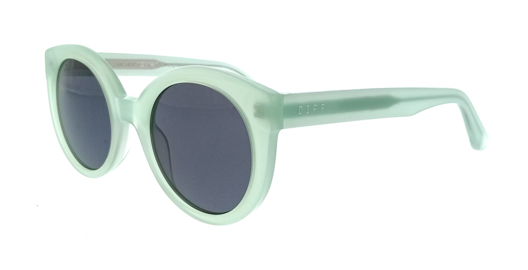 Diff SDFGRO 50GRNP Black Round Unisex Sunglasses