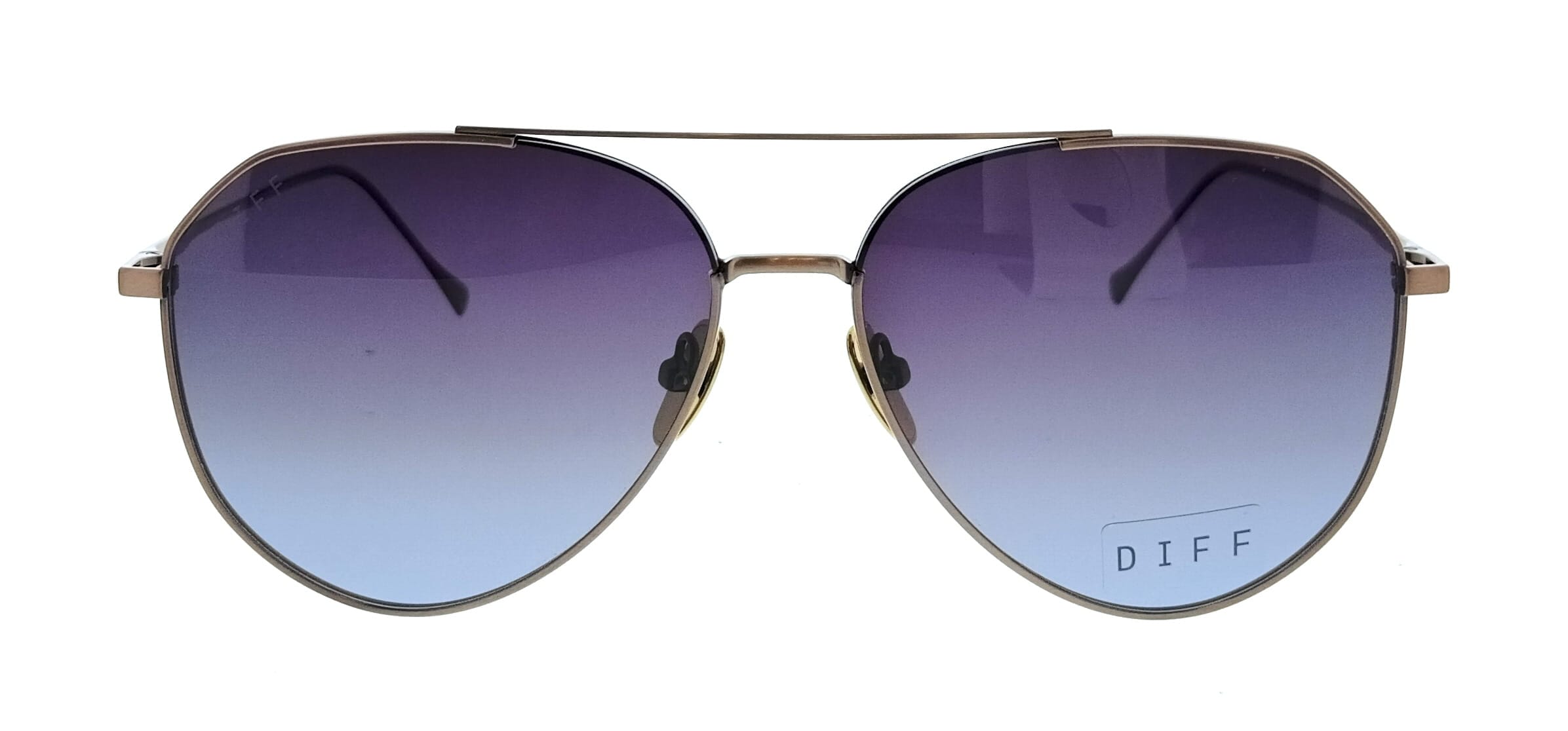 Aviator Diff SDFDASH61BROP Black Aviator Unisex Sunglasses