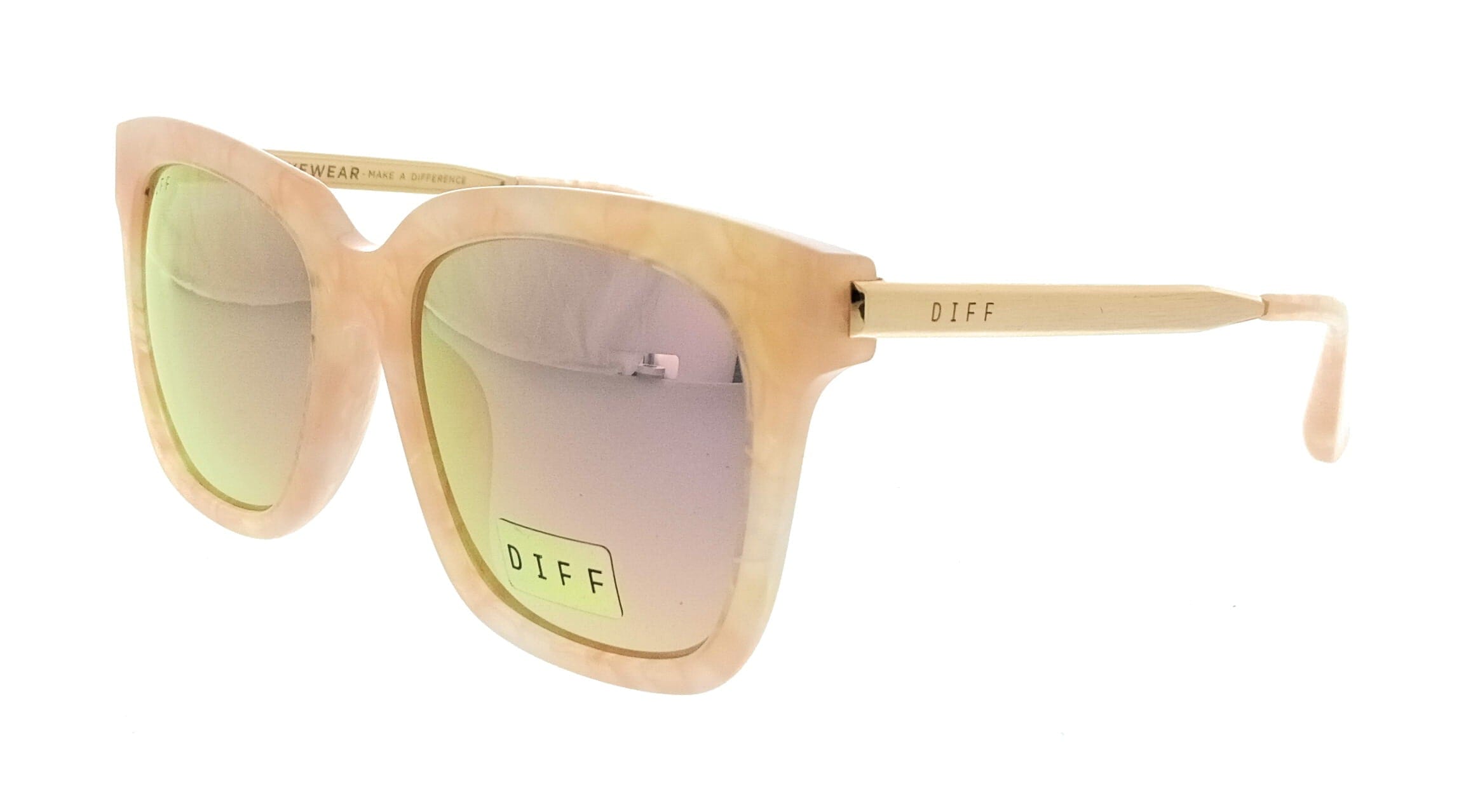 Pearl Diff SDFBLLA54CITR Citrine Pearl Round Womens Sunglasses